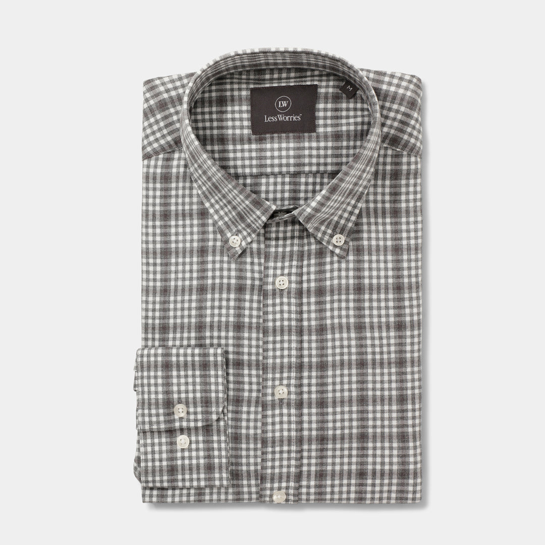 Grey Check Flannel Shirt