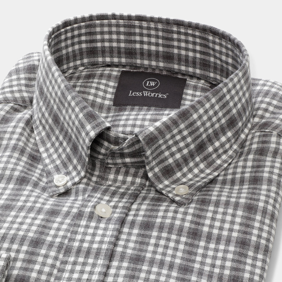 Grey Check Flannel Shirt