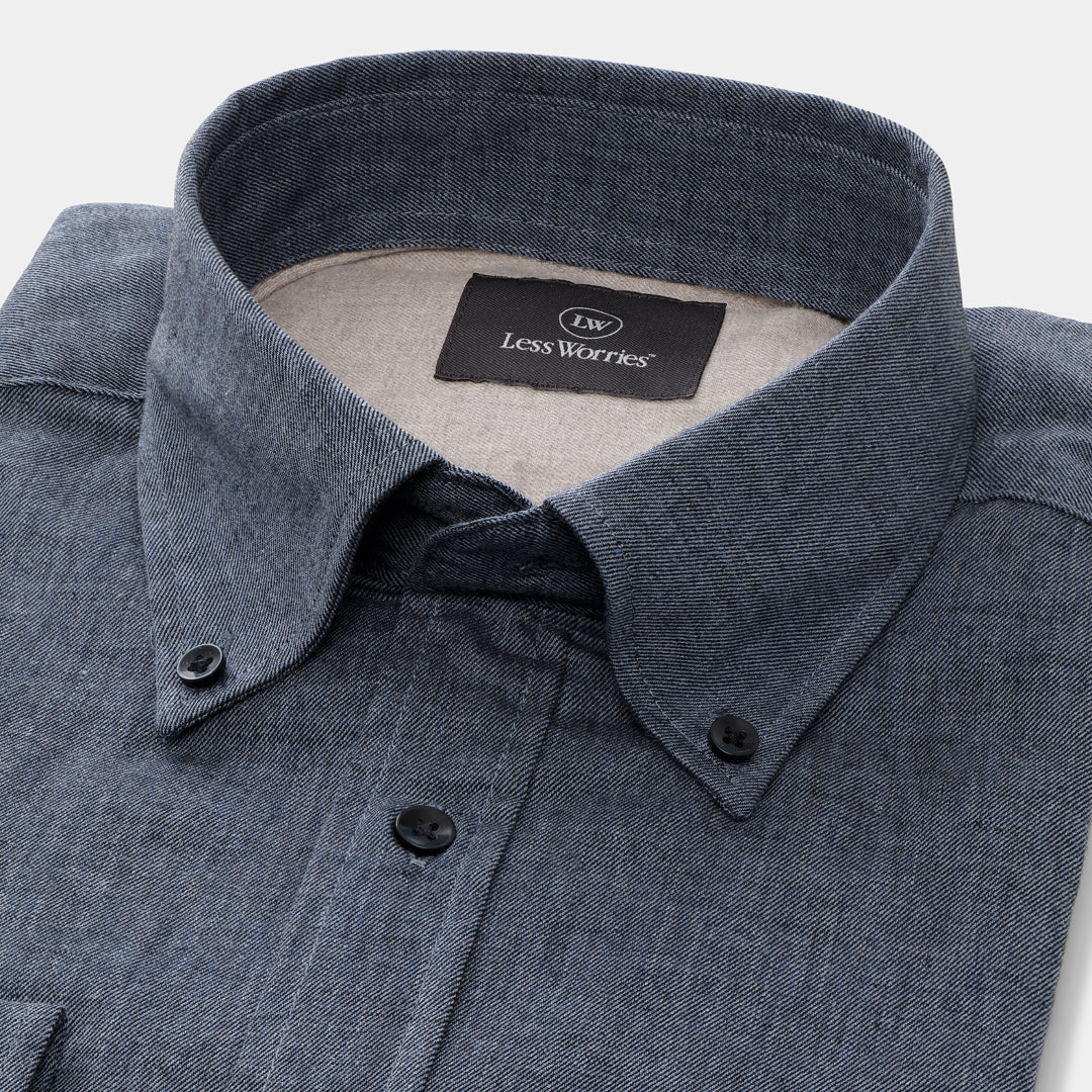 Denimblå Flanellskjorta