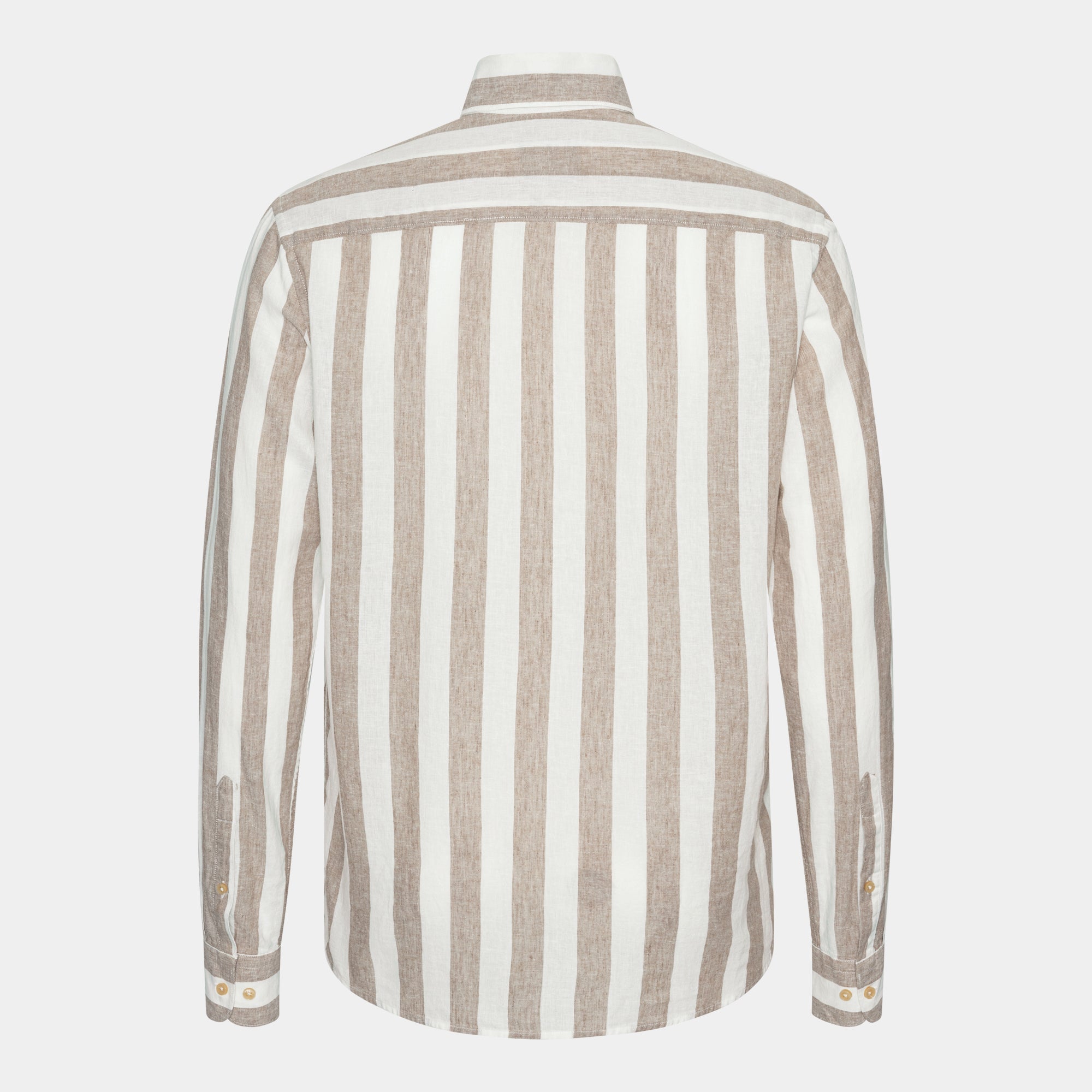 Sand Block Stripe Linen Shirt