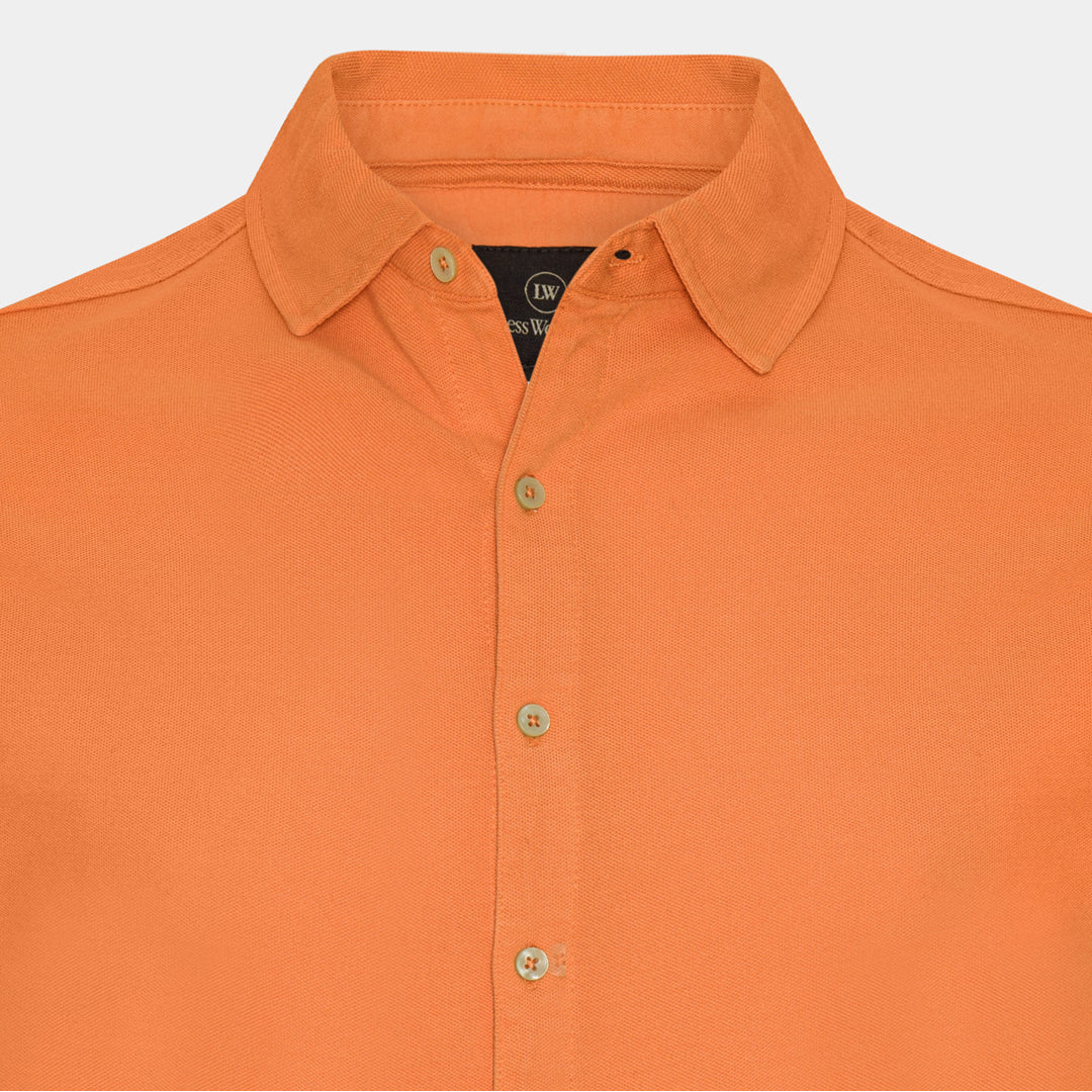 Orange Pikéskjorta