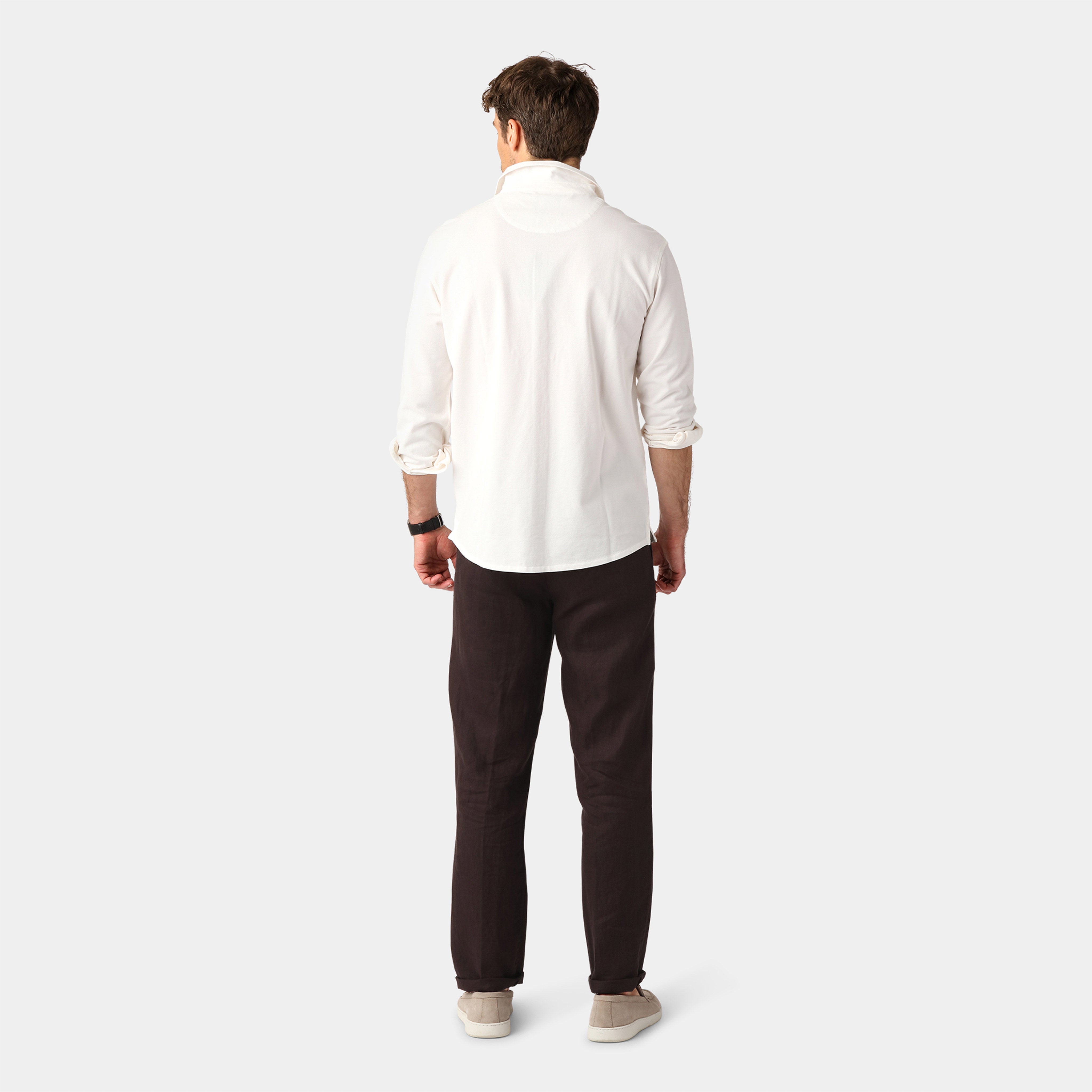 Off-White Long Sleeve Polo Shirt