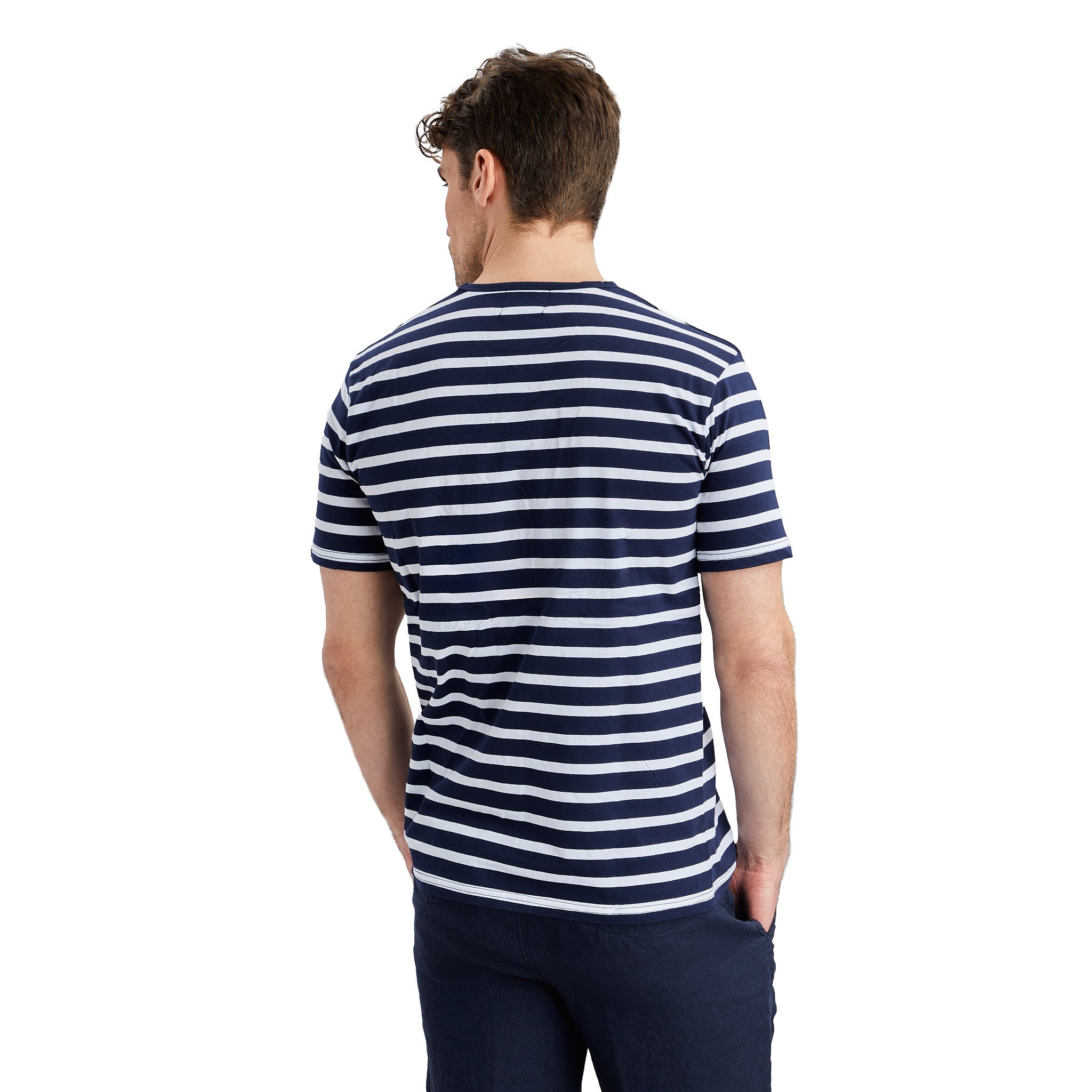 Marinblå Randig T-shirt