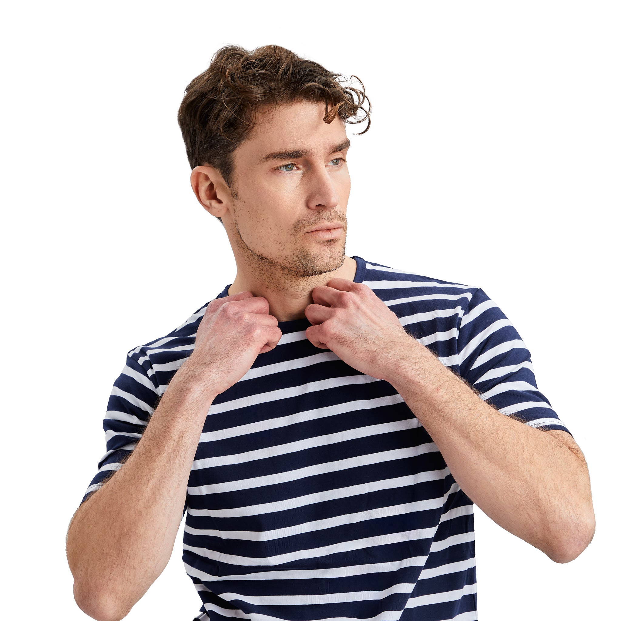 Marinblå Randig T-shirt