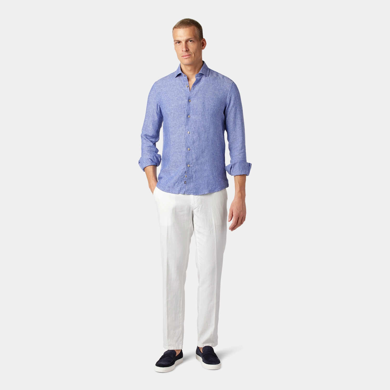 Ljusblå Linneskjorta