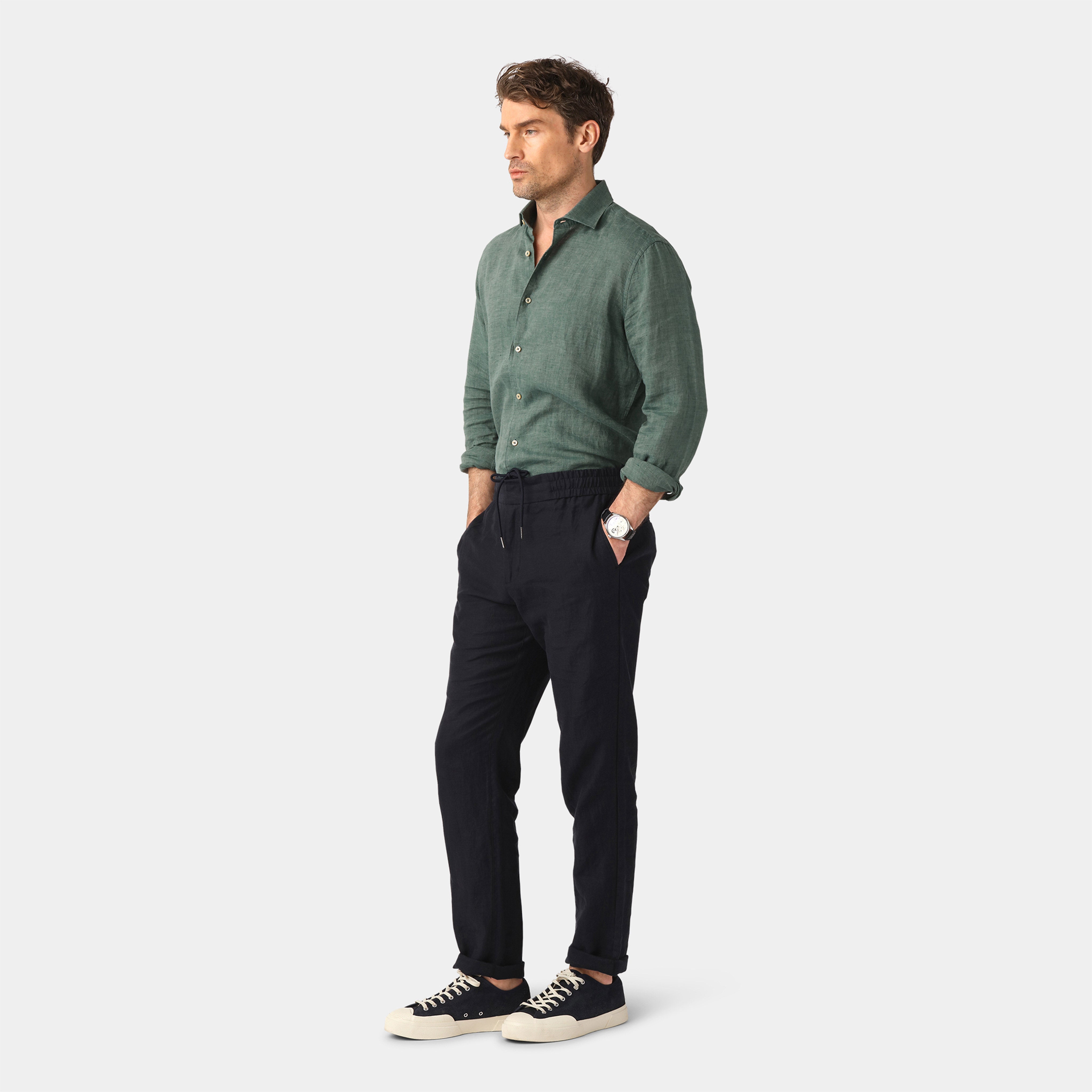Green Linen Shirt