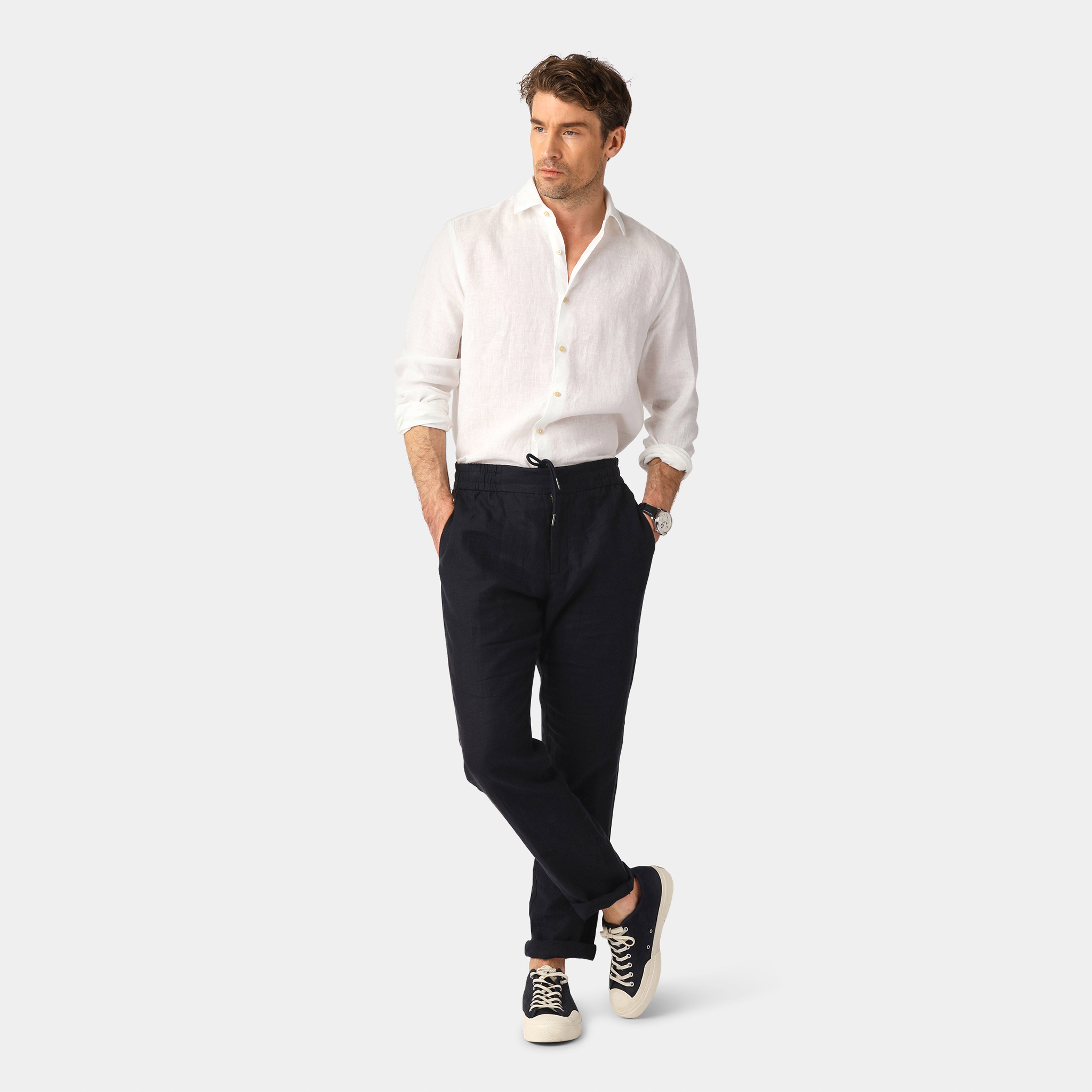 Off-White Linen Shirt – 100% Linen
