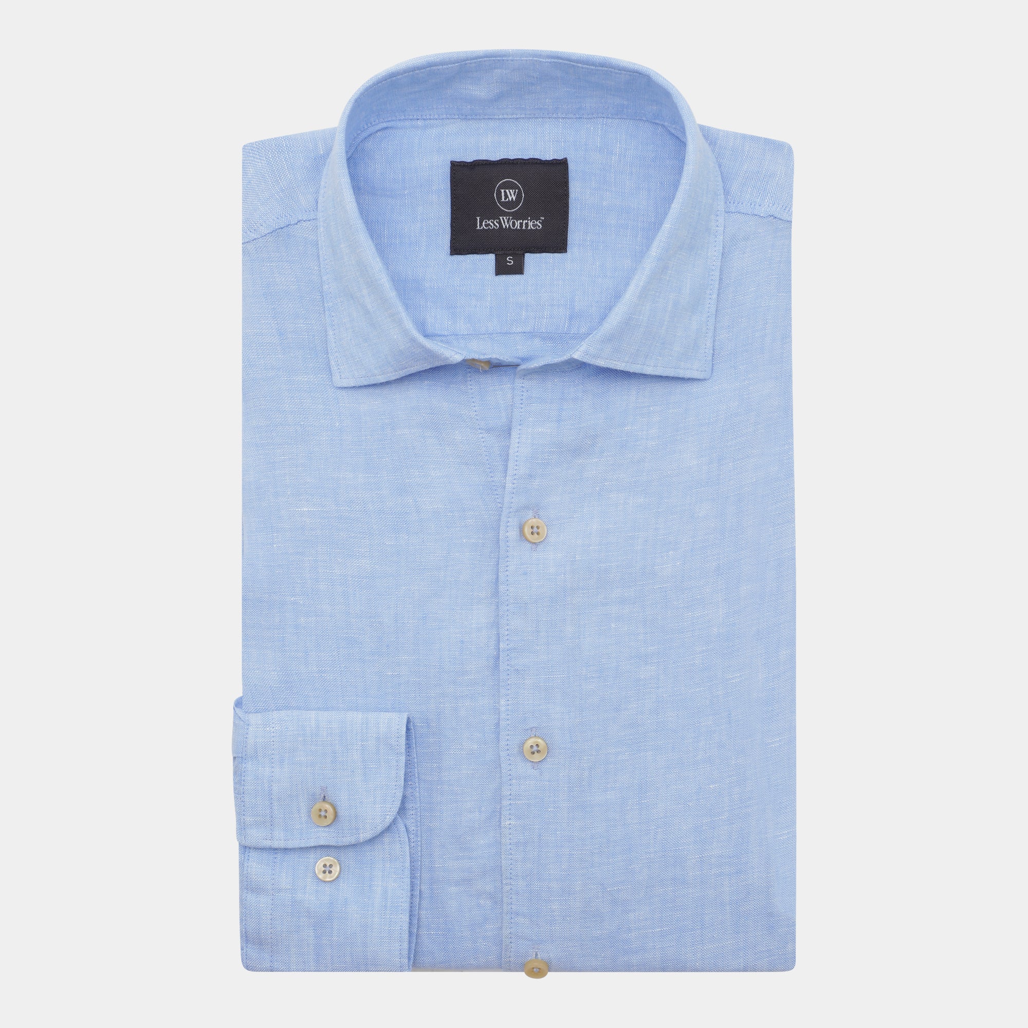New Light Blue Linen Shirt – 100% Linen