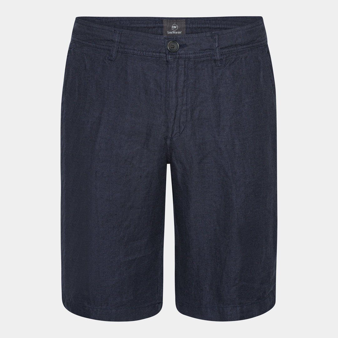 Marinblå Linneshorts