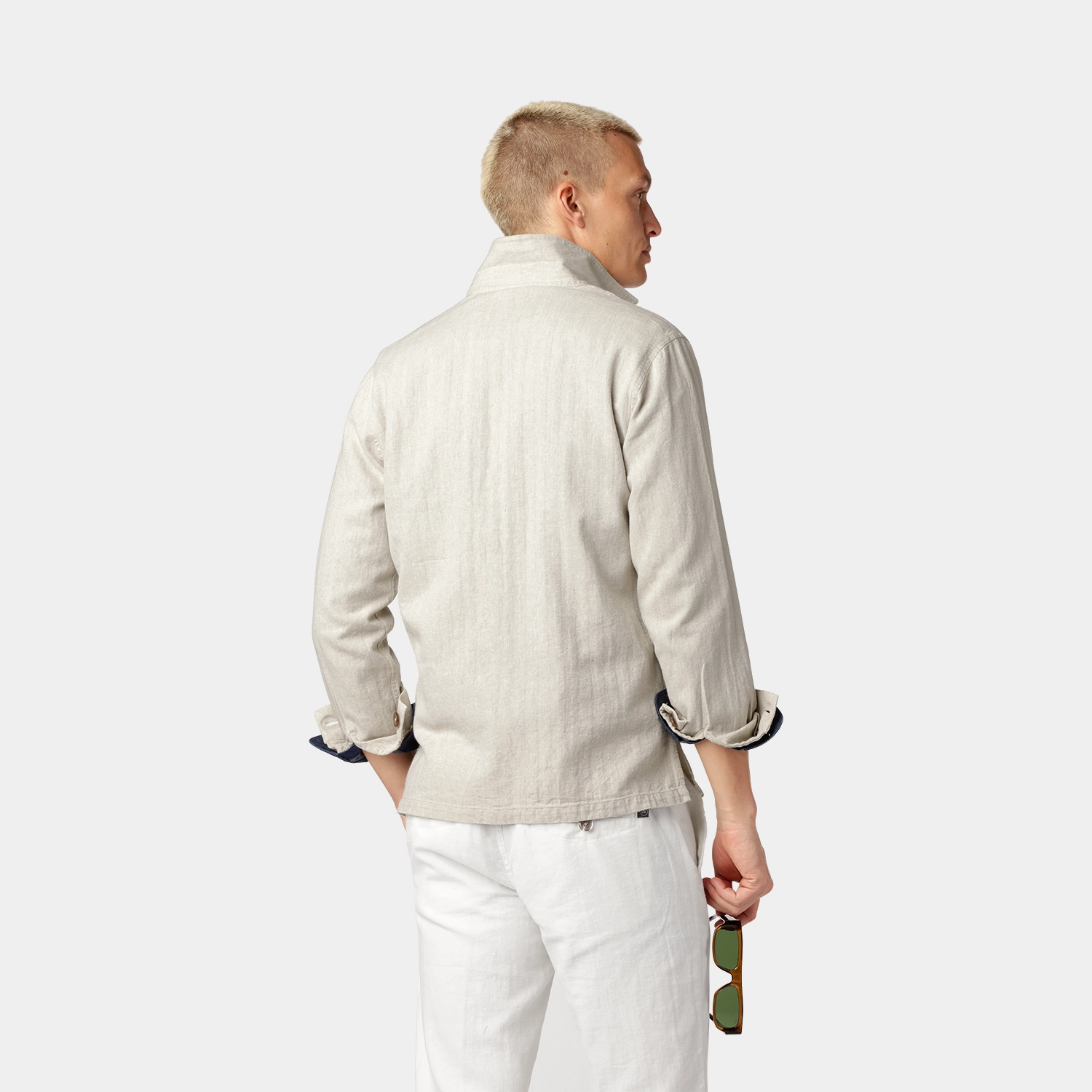 Sand Dressad Overshirt - Linnemix
