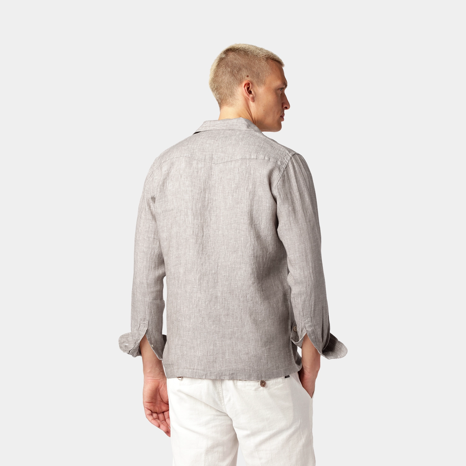 Sand Linen Shirt with Pocket