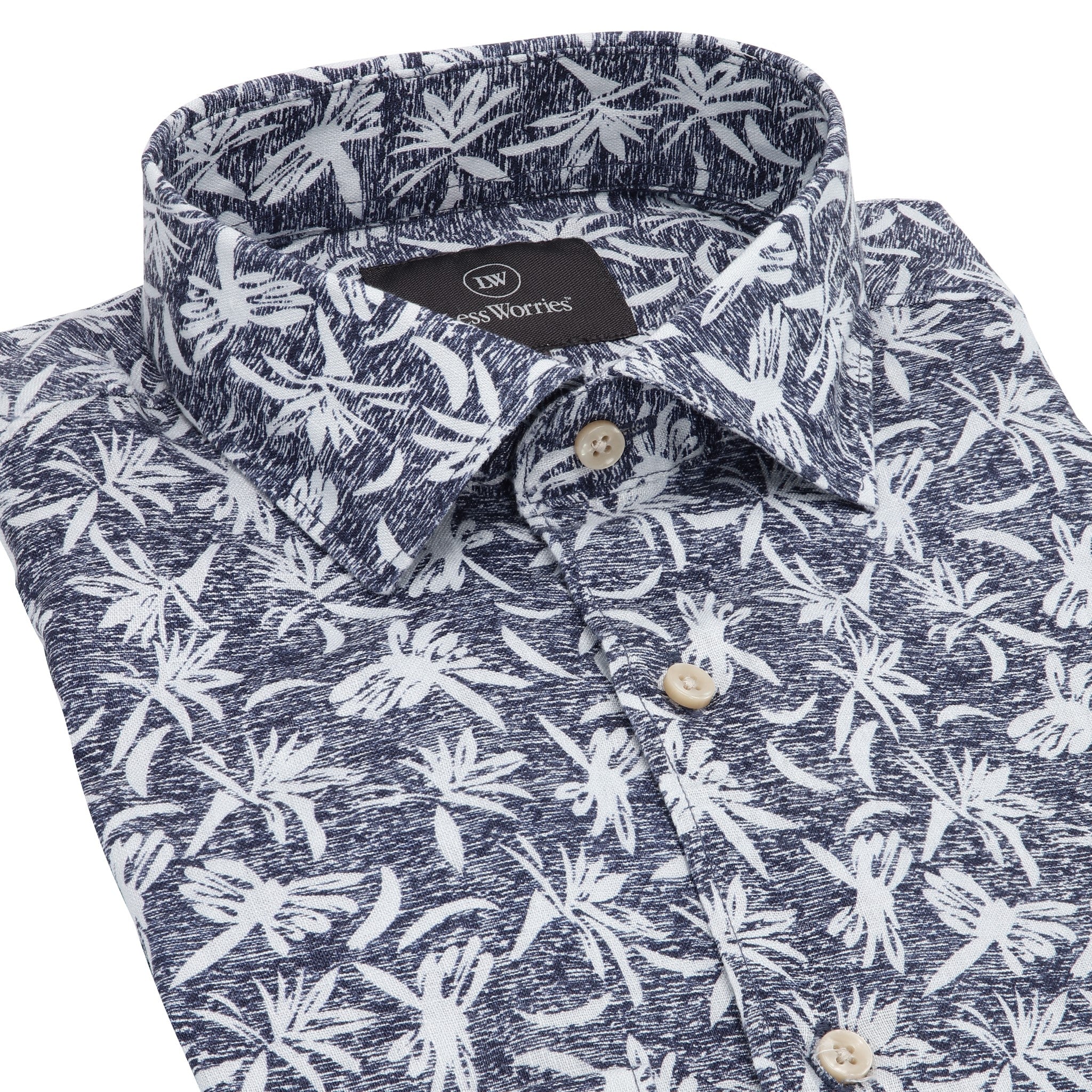 Blommönstrad Premium Linneskjorta