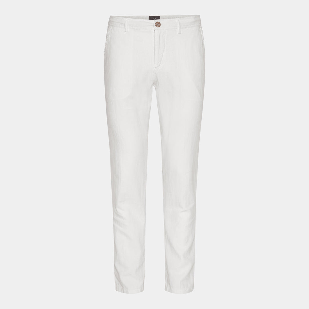 Off-white Linen-Cotton Pants