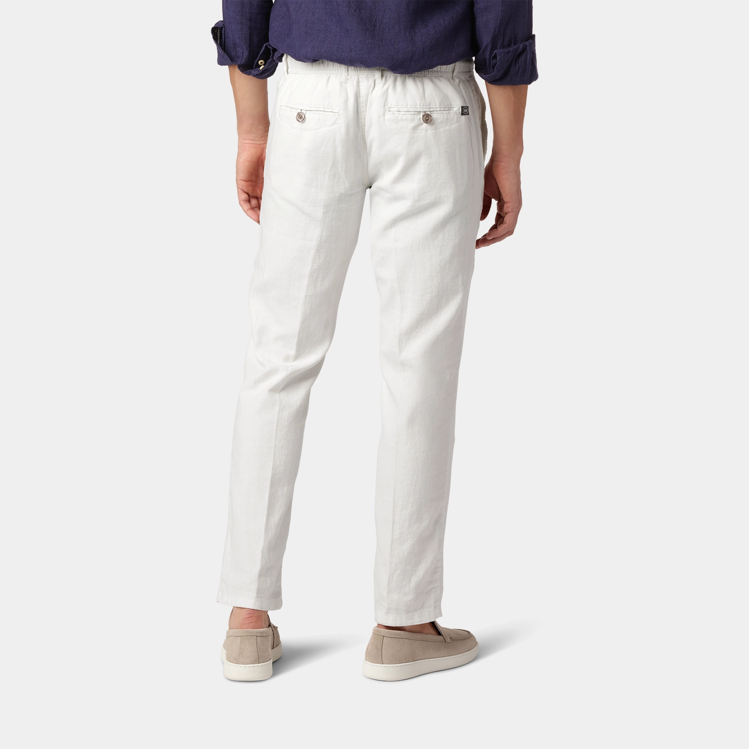 Off-white Linen-Cotton Pants
