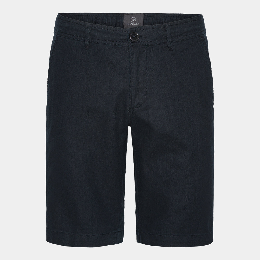 Marinblå Linneshorts