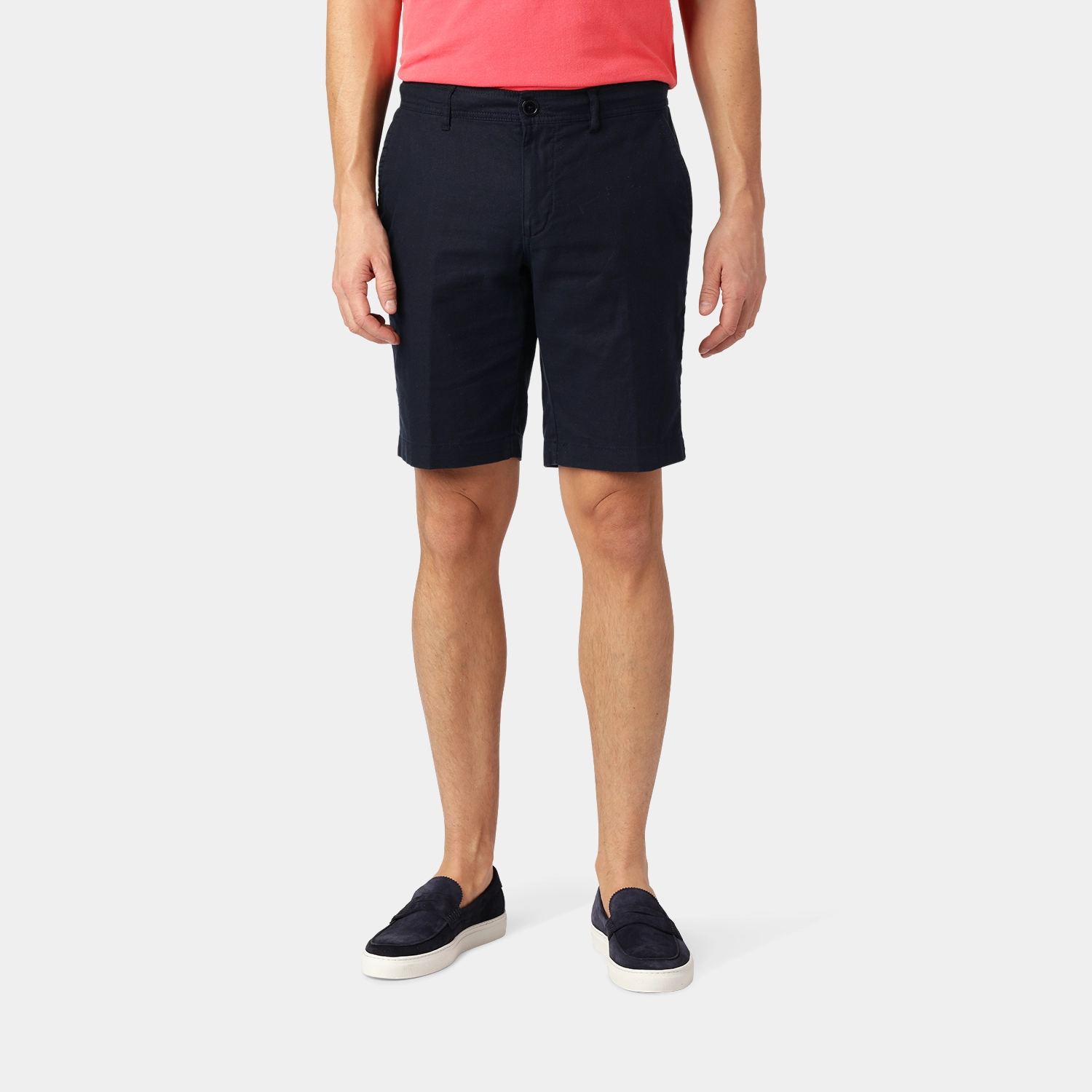 Marinblå Linneshorts