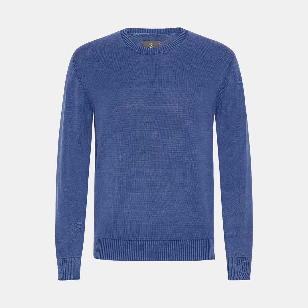 Denimblå Bomullströja