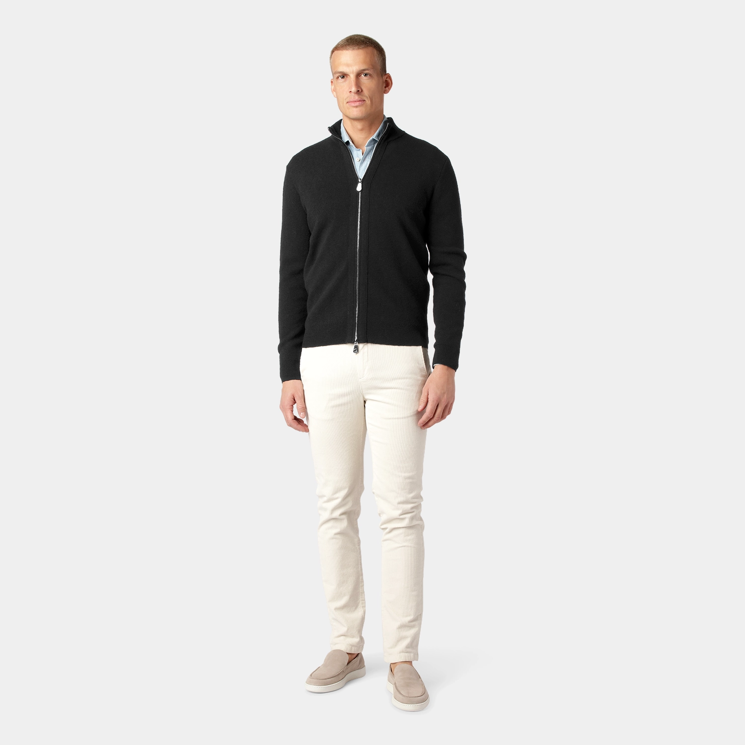 Svart Turtleneck Cardigan