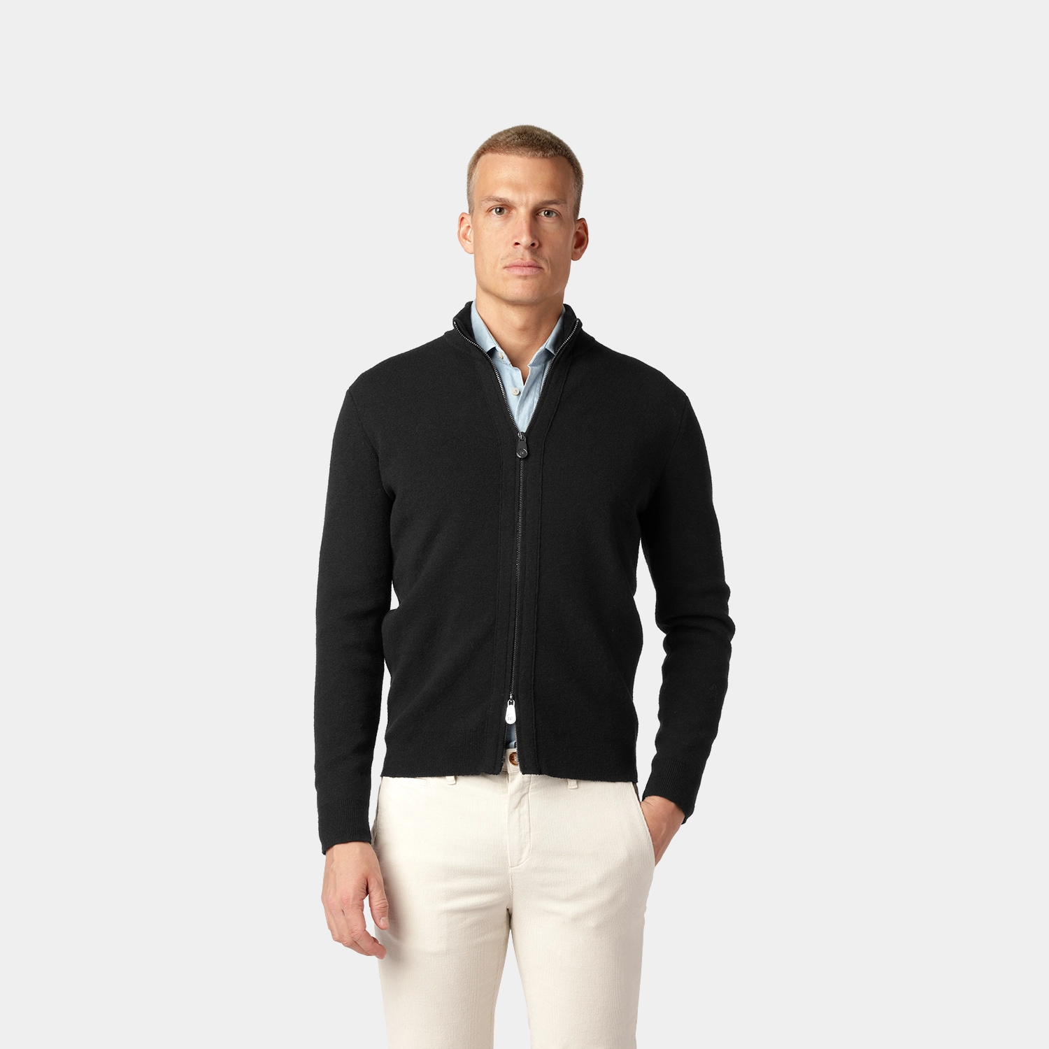 Svart Turtleneck Cardigan