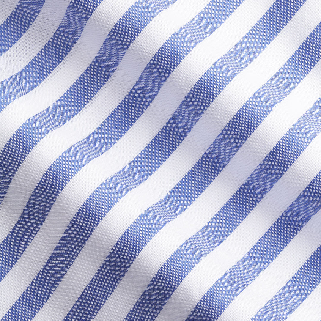 Blue Fine Oxford Stripe