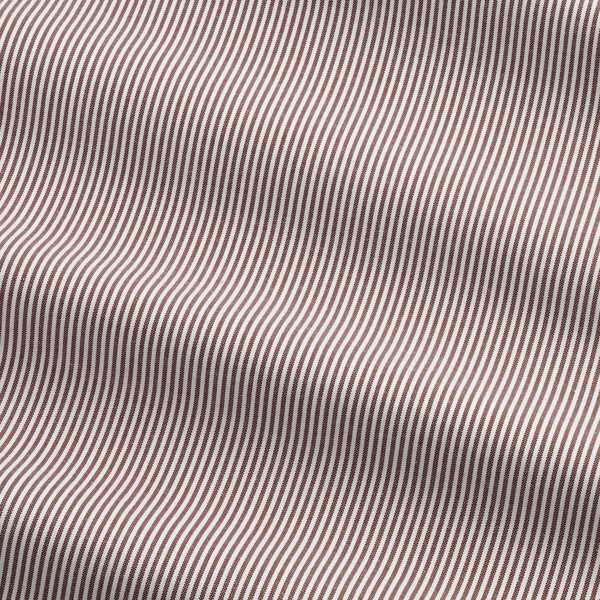 Pinstripe-skjorta Tegelröd