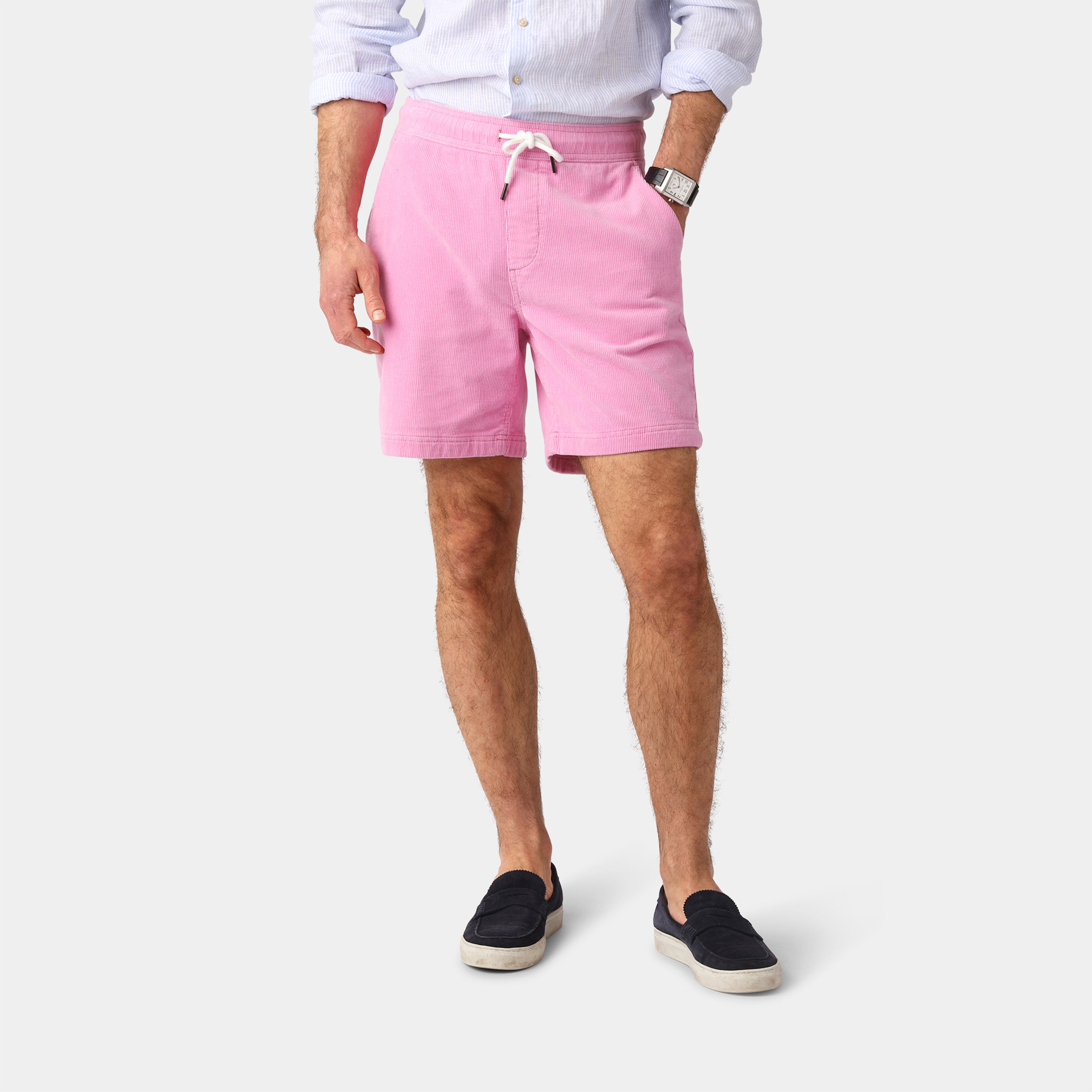 Pink Corduroy Shorts
