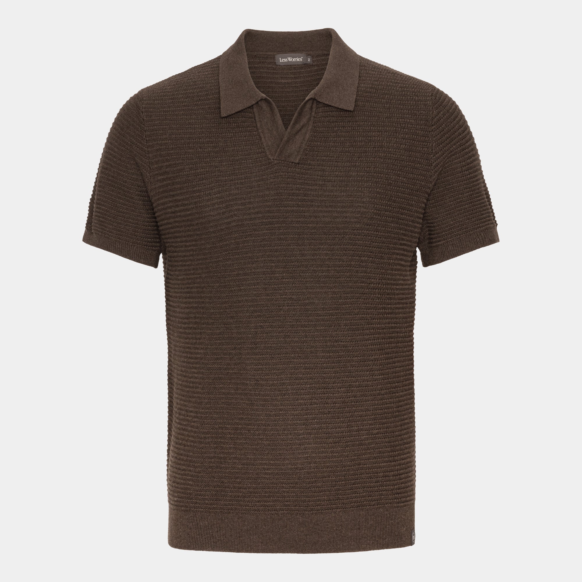 Brown Knitted Resort Polo