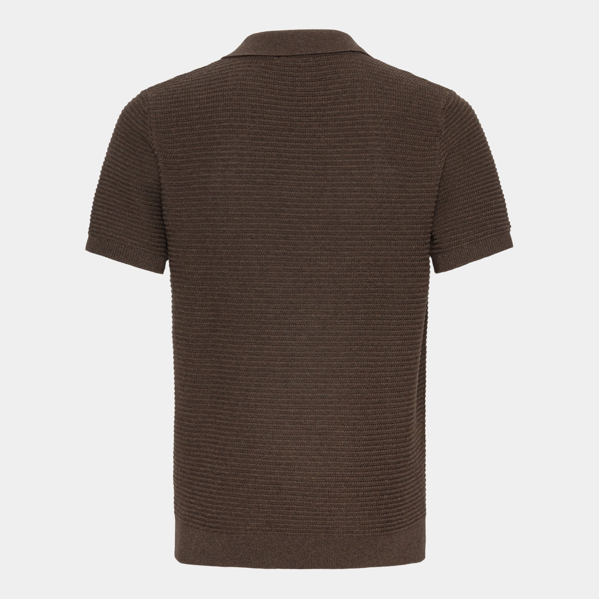 Brown Knitted Resort Polo