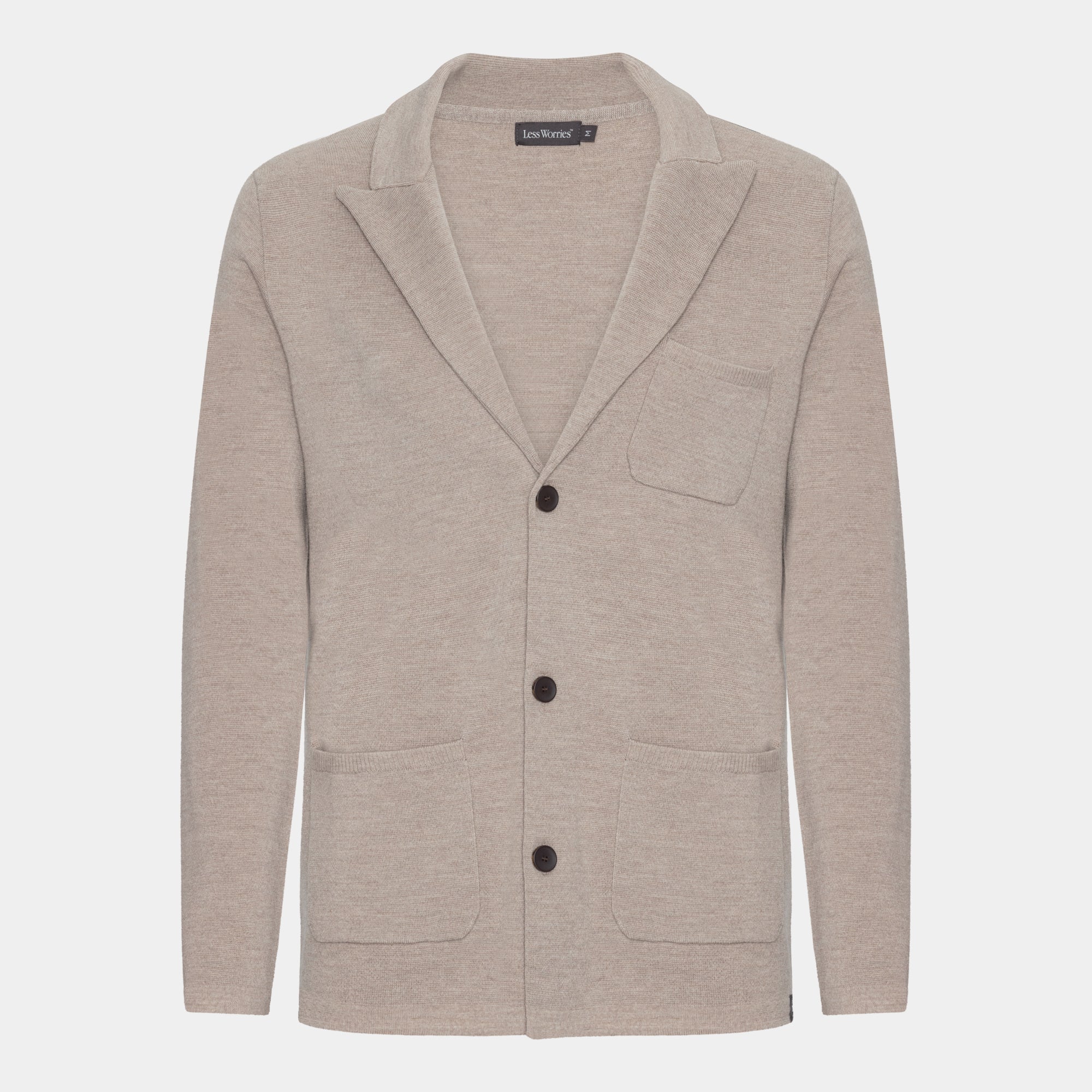 Sand Knitted Milano Merino Blazer