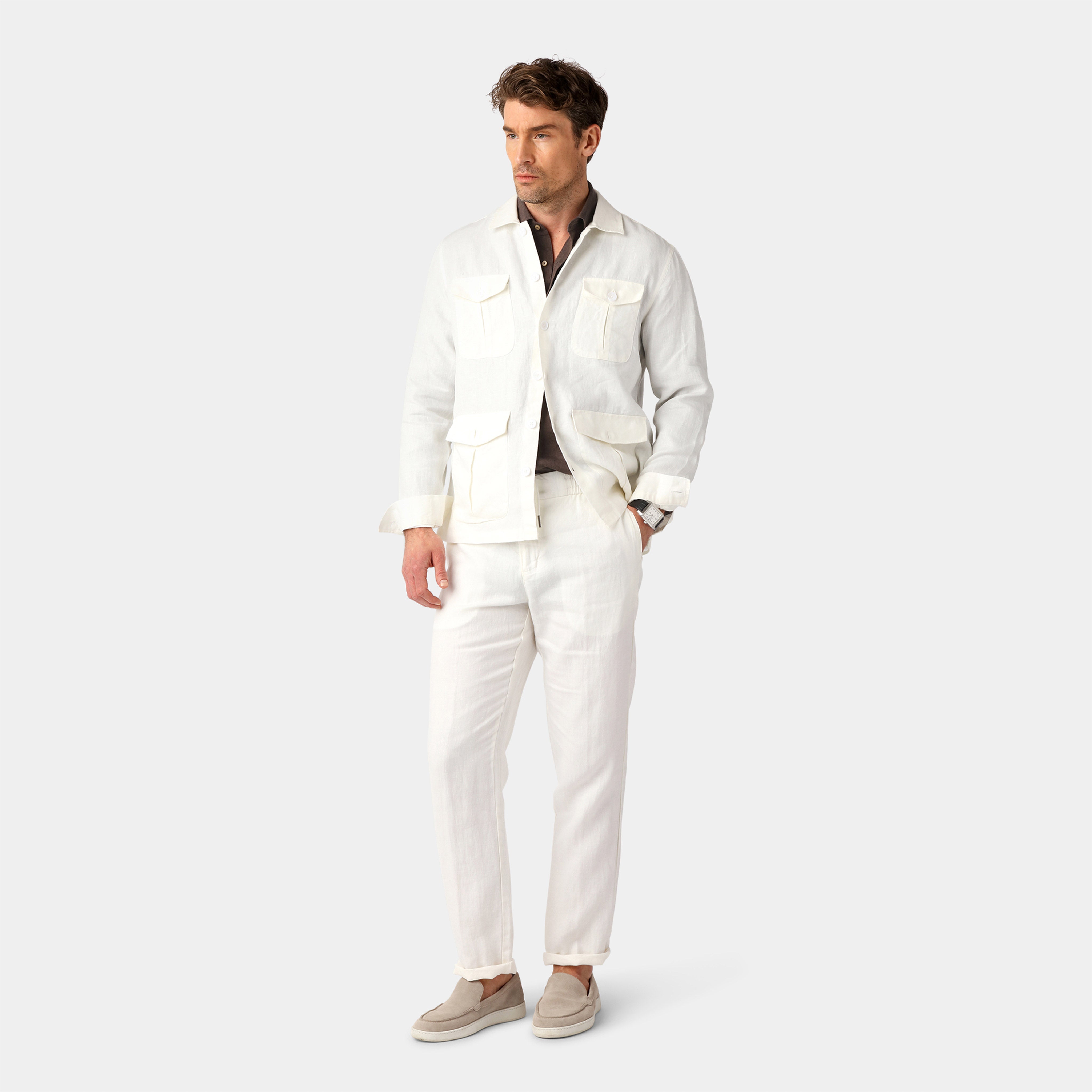 Off-White Safari Linen Shirt - 100% Linen