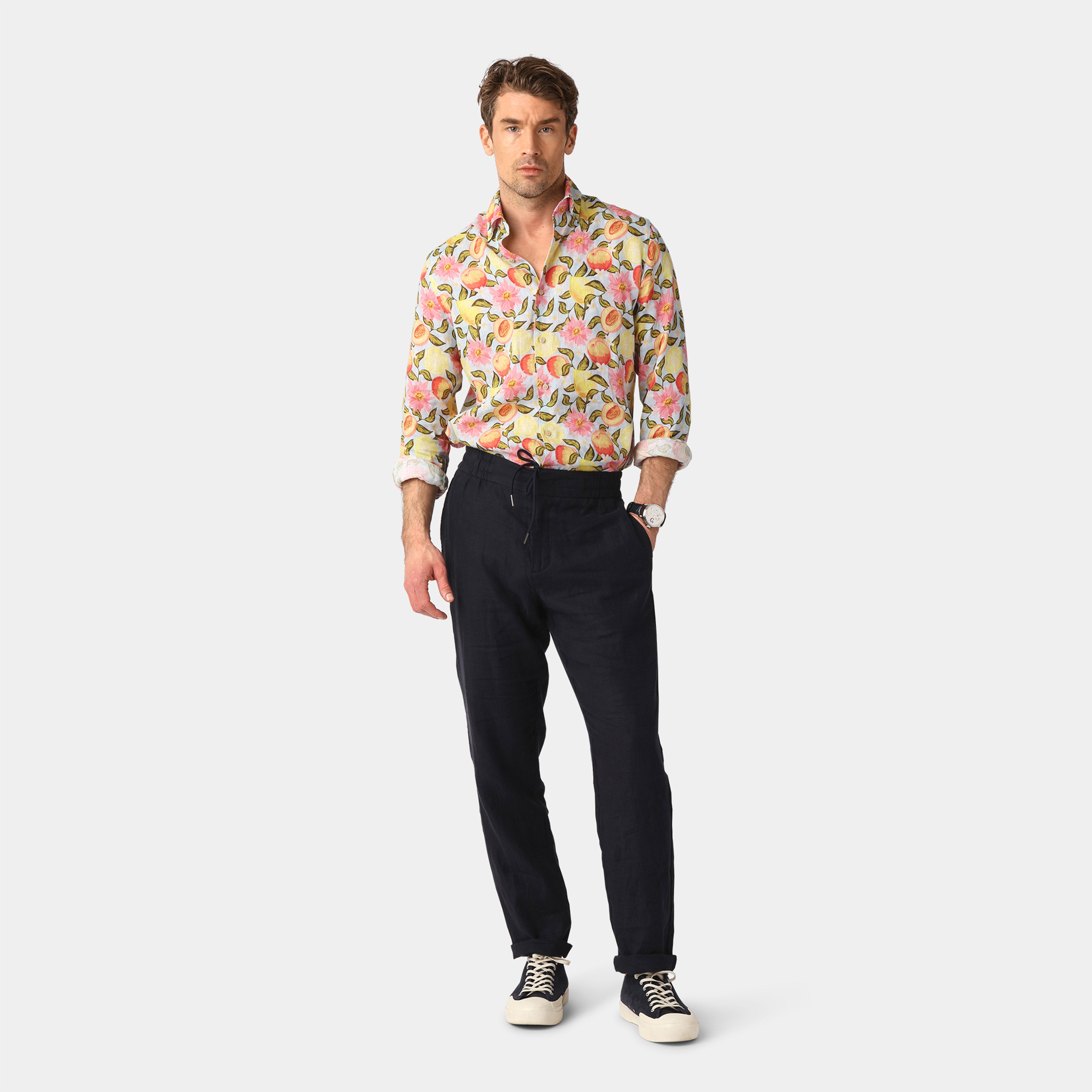 All Over Print Linen Shirt – 100% Linen