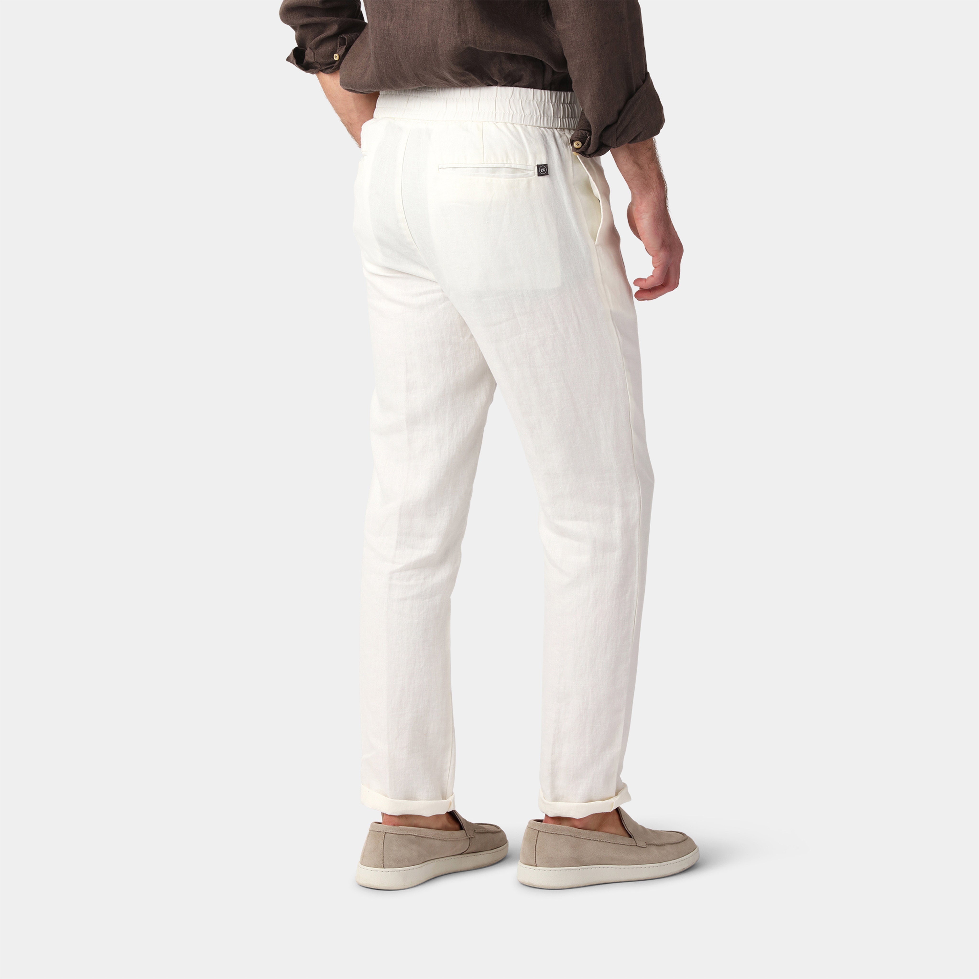 Off-white Linen Trousers - 100% Linen