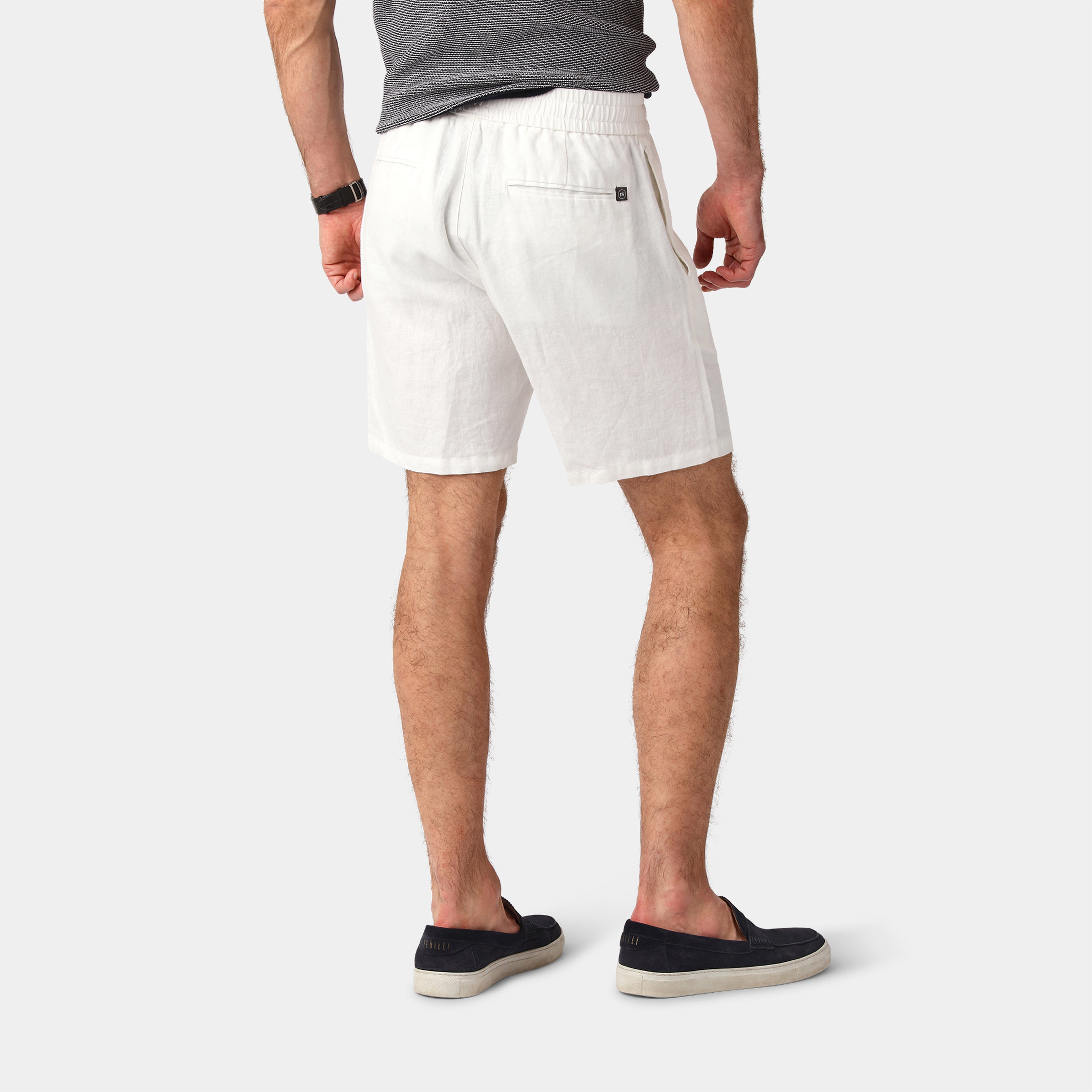 Off-white Linen Shorts - 100% Linen