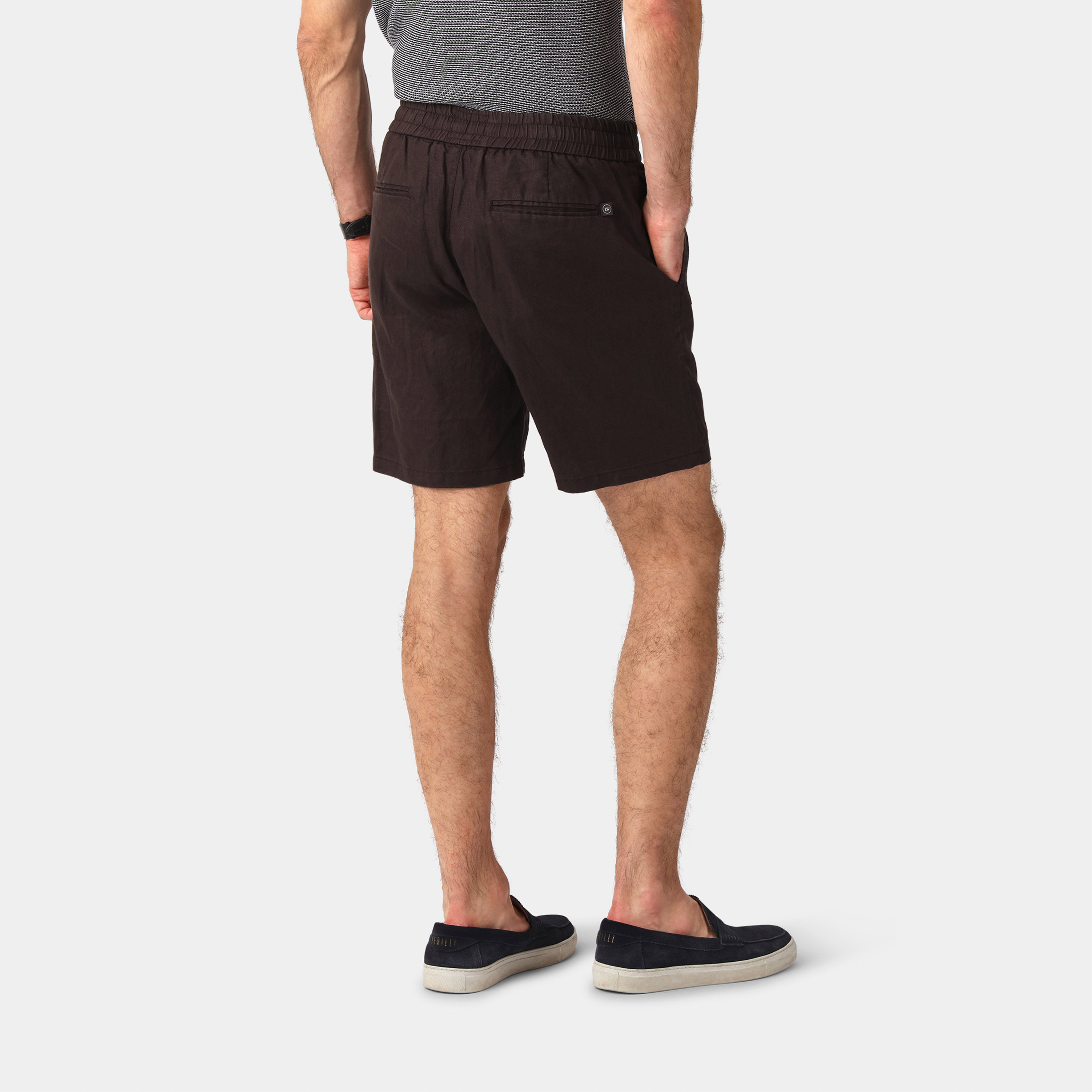 Brown Linen Shorts - 100% Linen