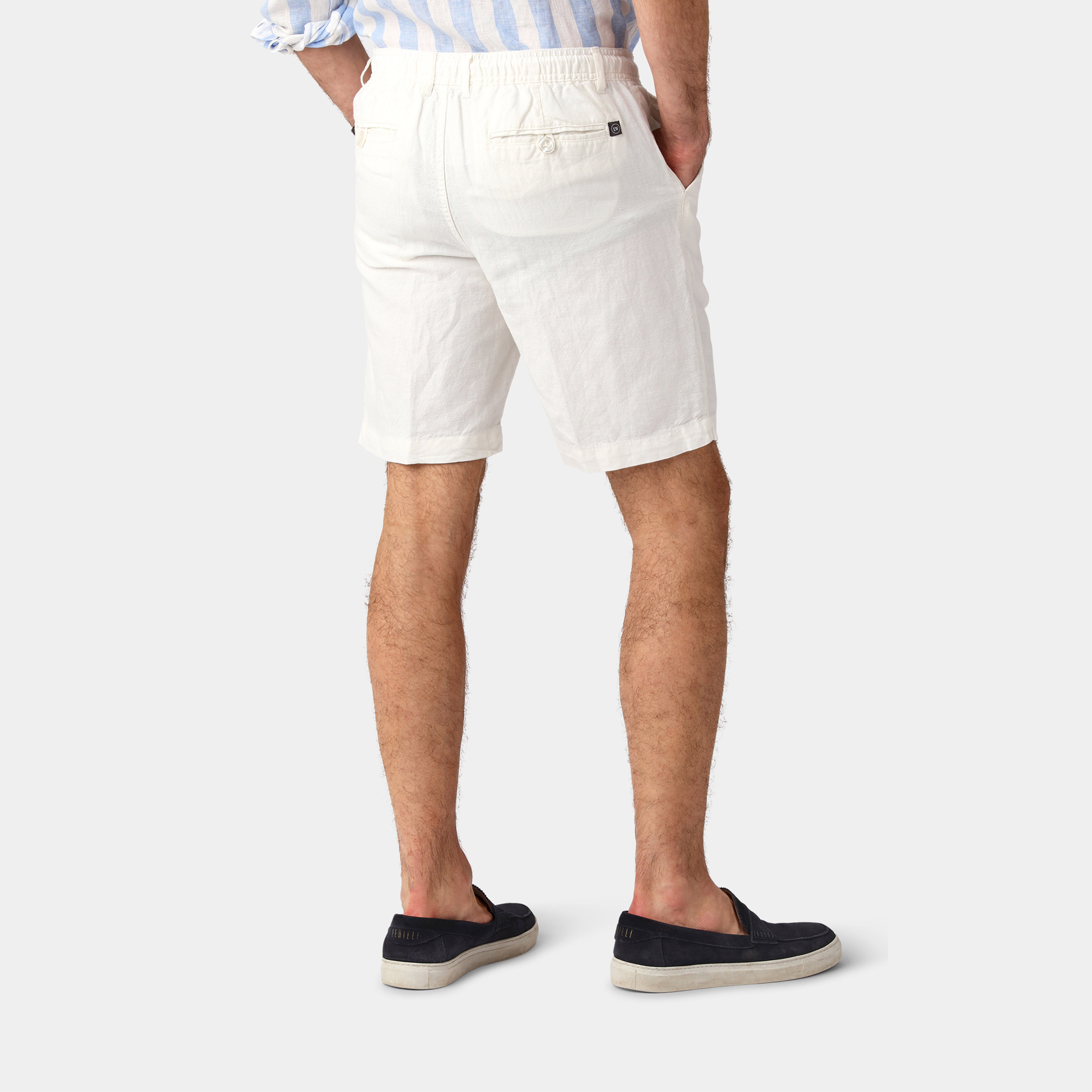 Off-white Linen Blend Shorts