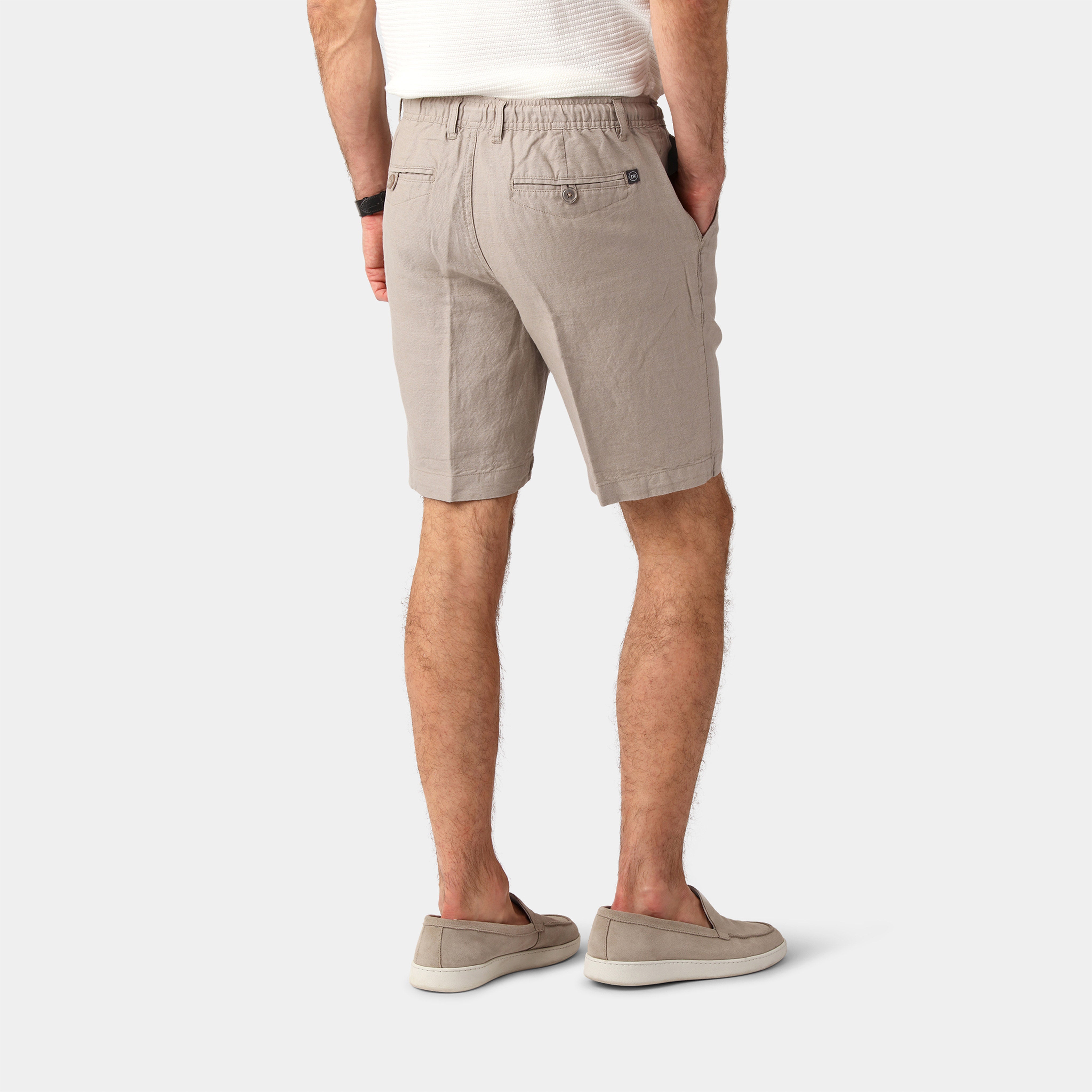 Sand Linen Blend Shorts