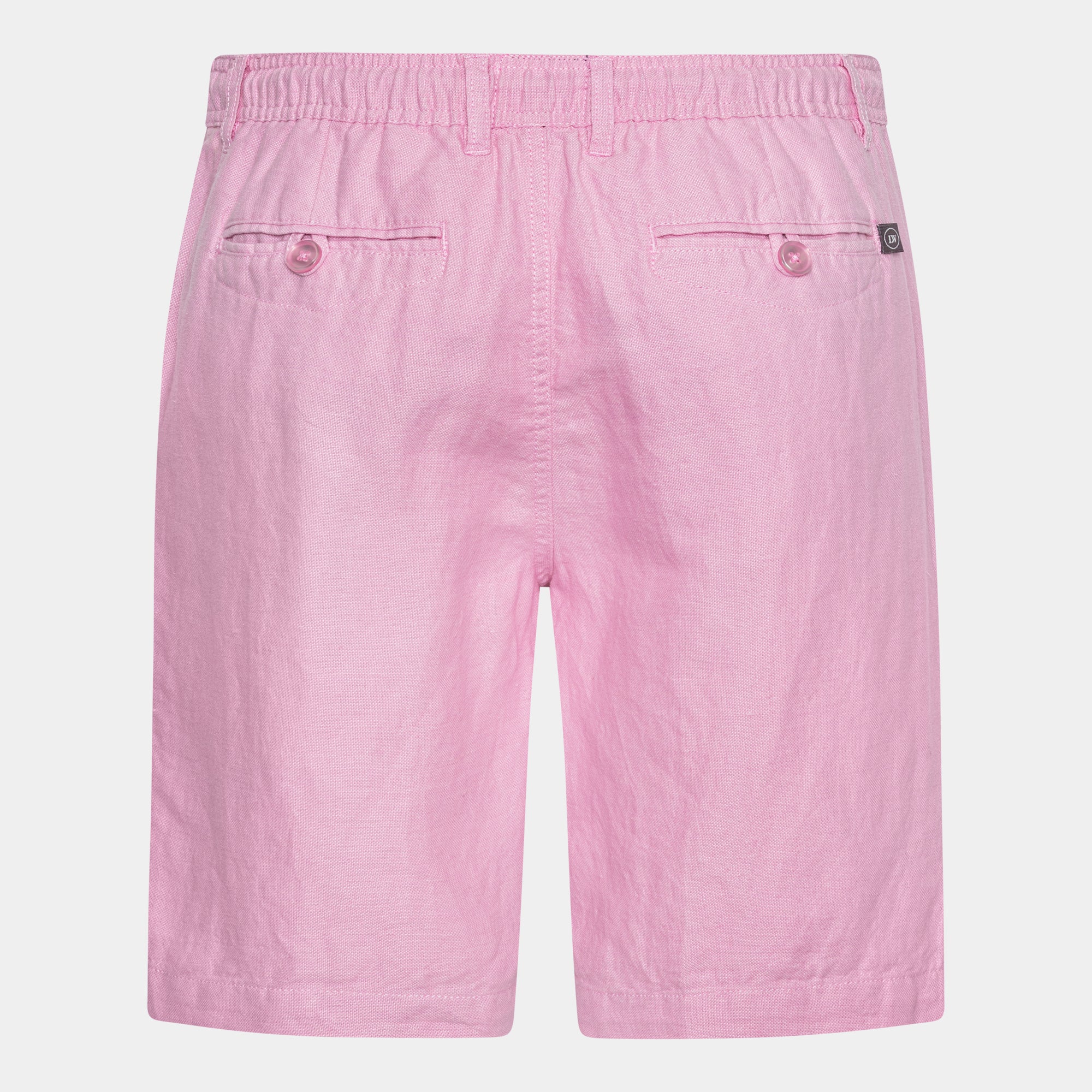 Pink Linen Blend Shorts