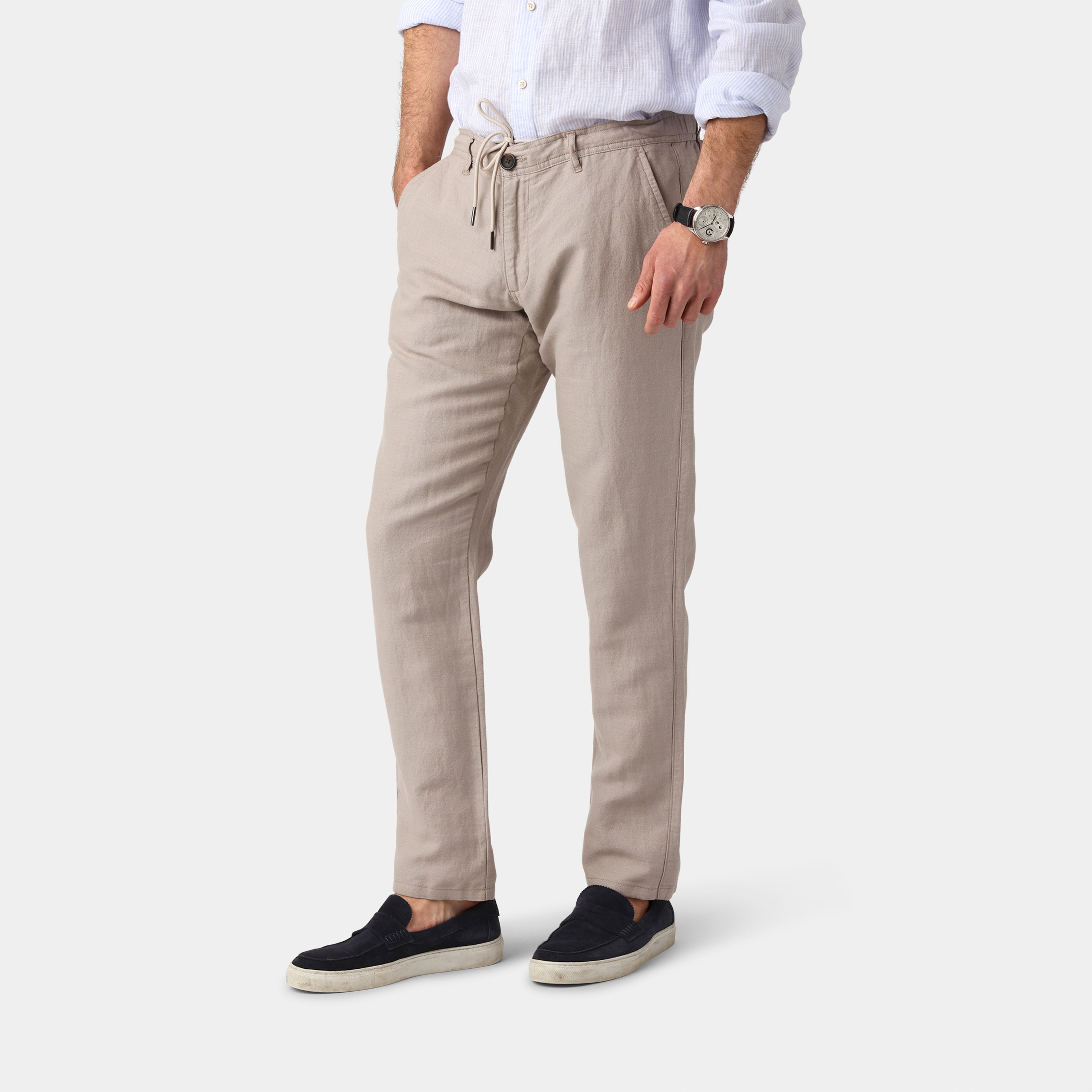 Sand Linen Blend Pants