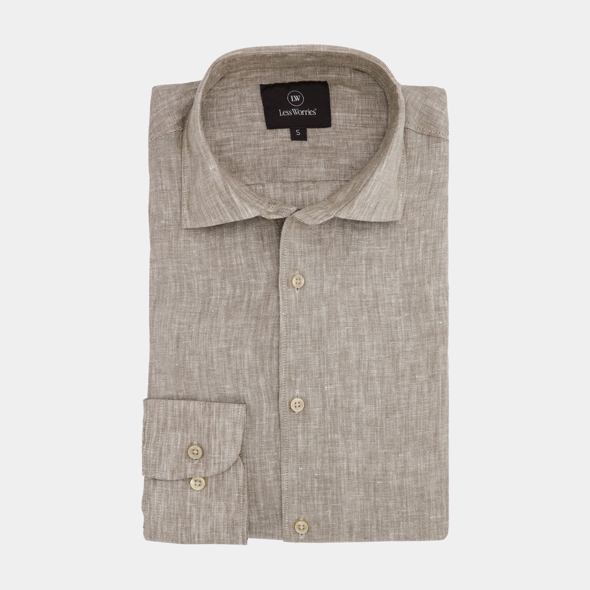 Beige Premium Linneskjorta