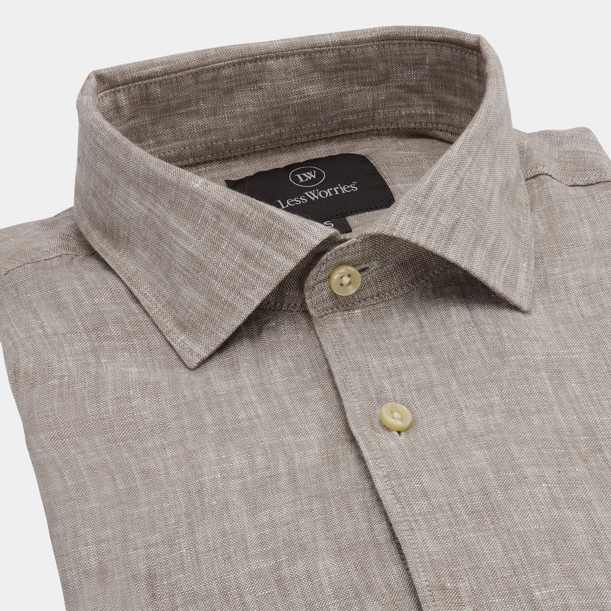 Beige Premium Linneskjorta