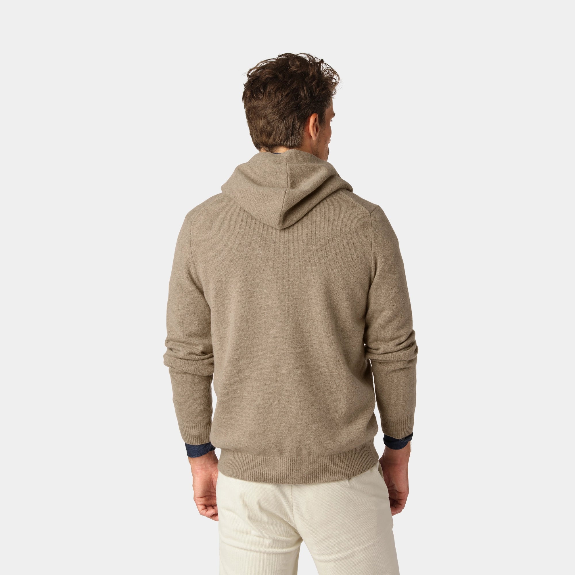 Beige Cardigan Hoodie
