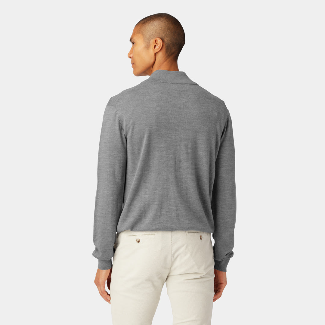 Grå Half-Zip Merino