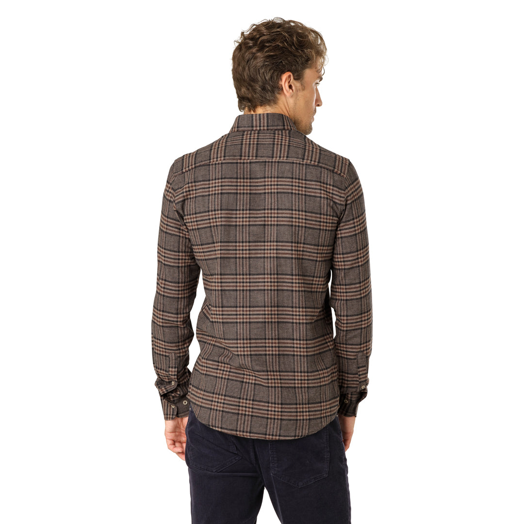Brown Check Flannel Shirt