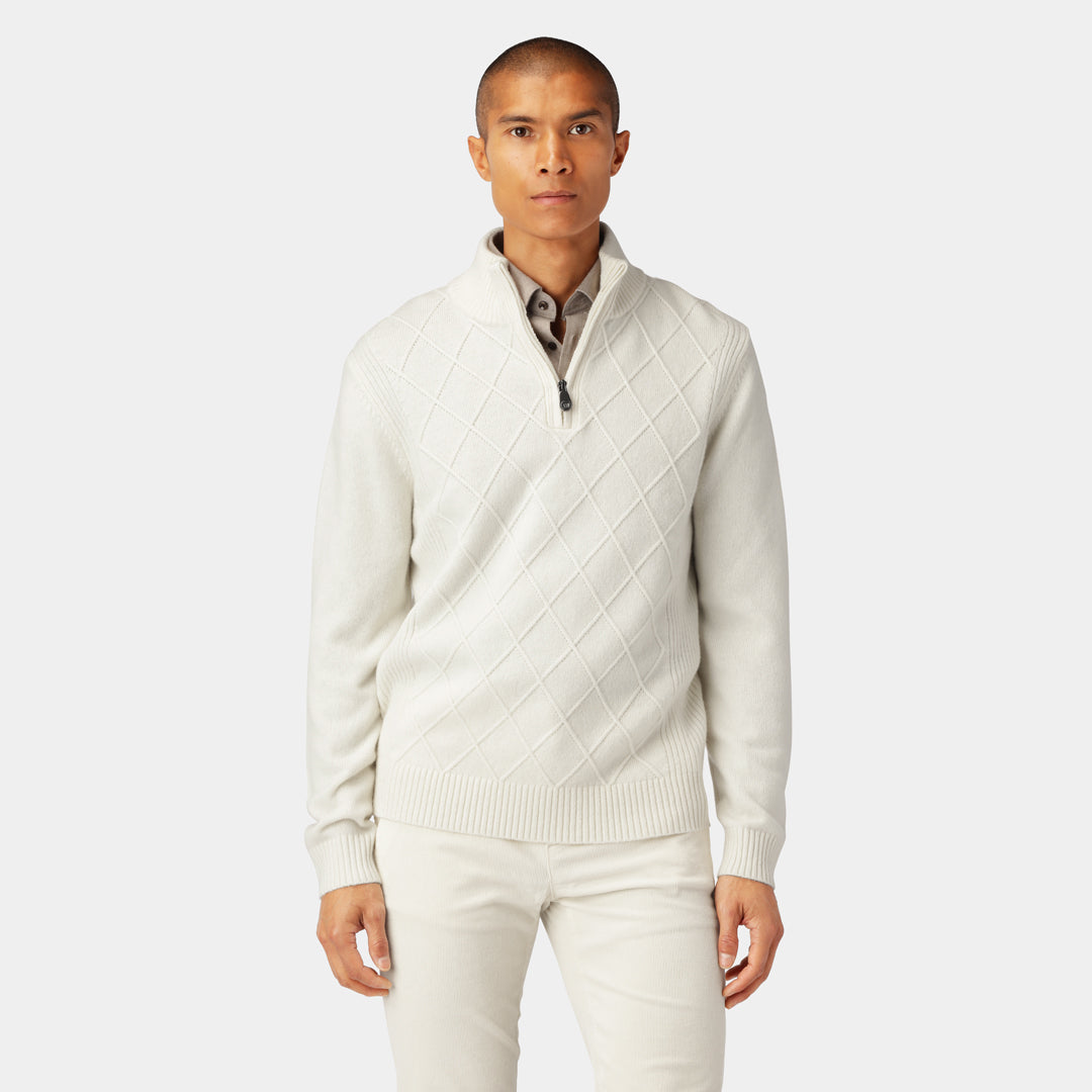 Off-White Argyle Halfzip-tröja