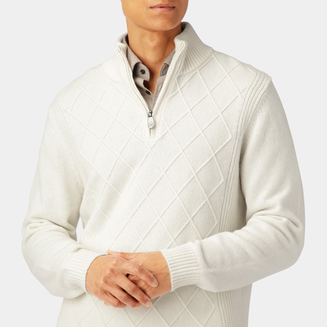 Off-White Argyle Halfzip-tröja