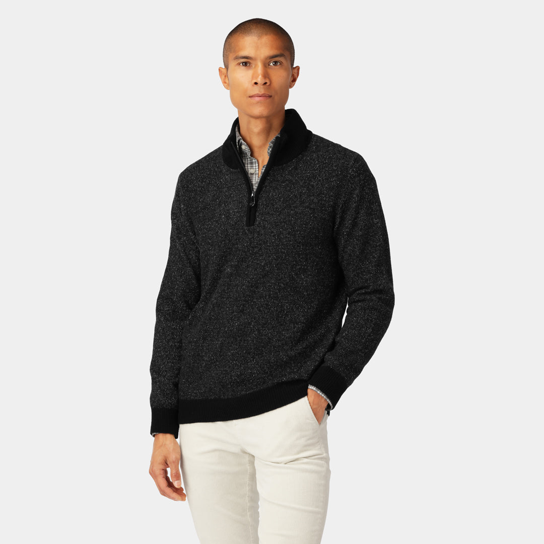 Mörkgrå Donegal Halfzip