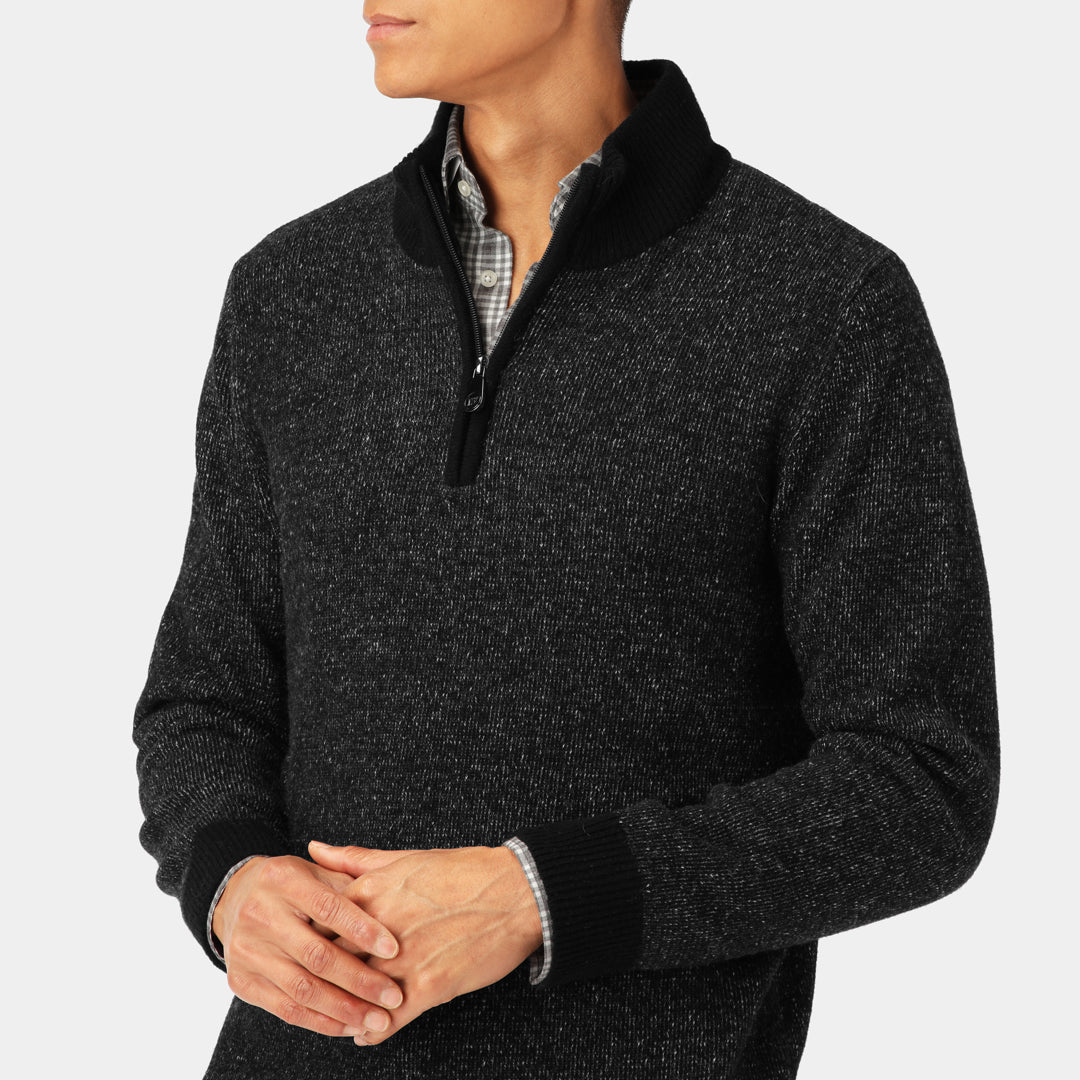 Mörkgrå Donegal Halfzip