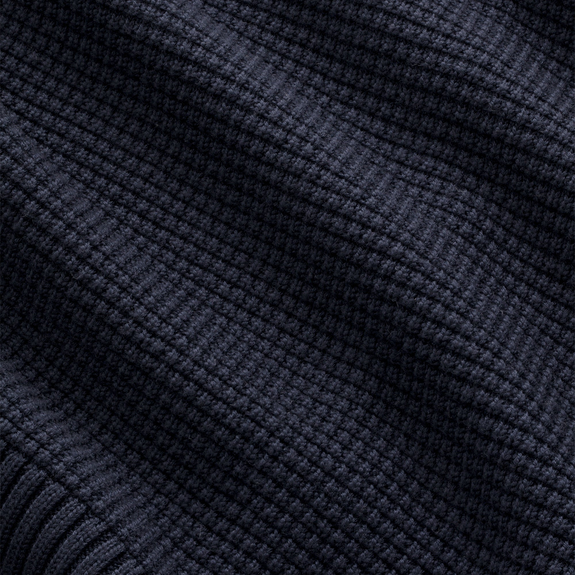 Navy Merino Double-Breasted Cardigan