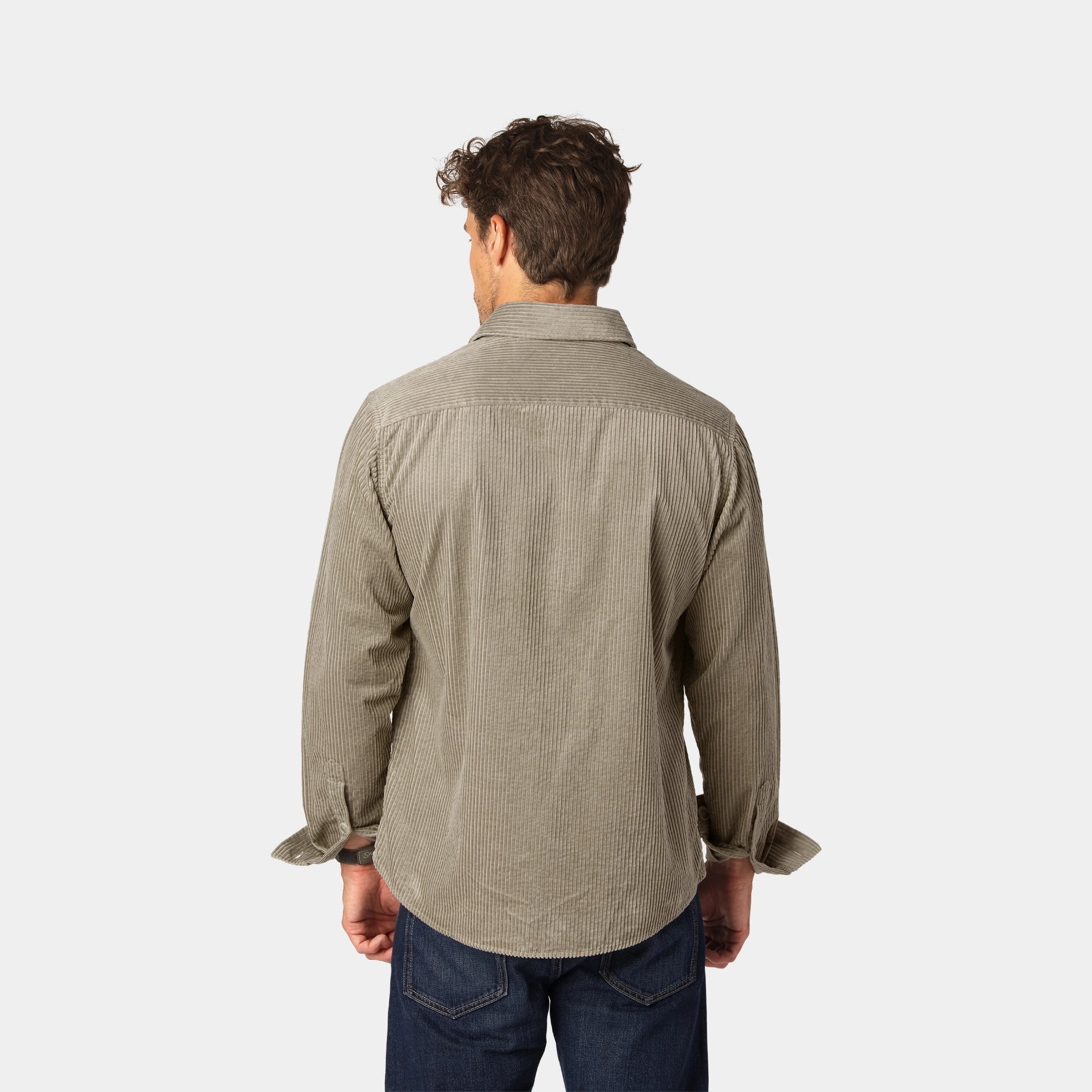 Beige Cord Skjorta