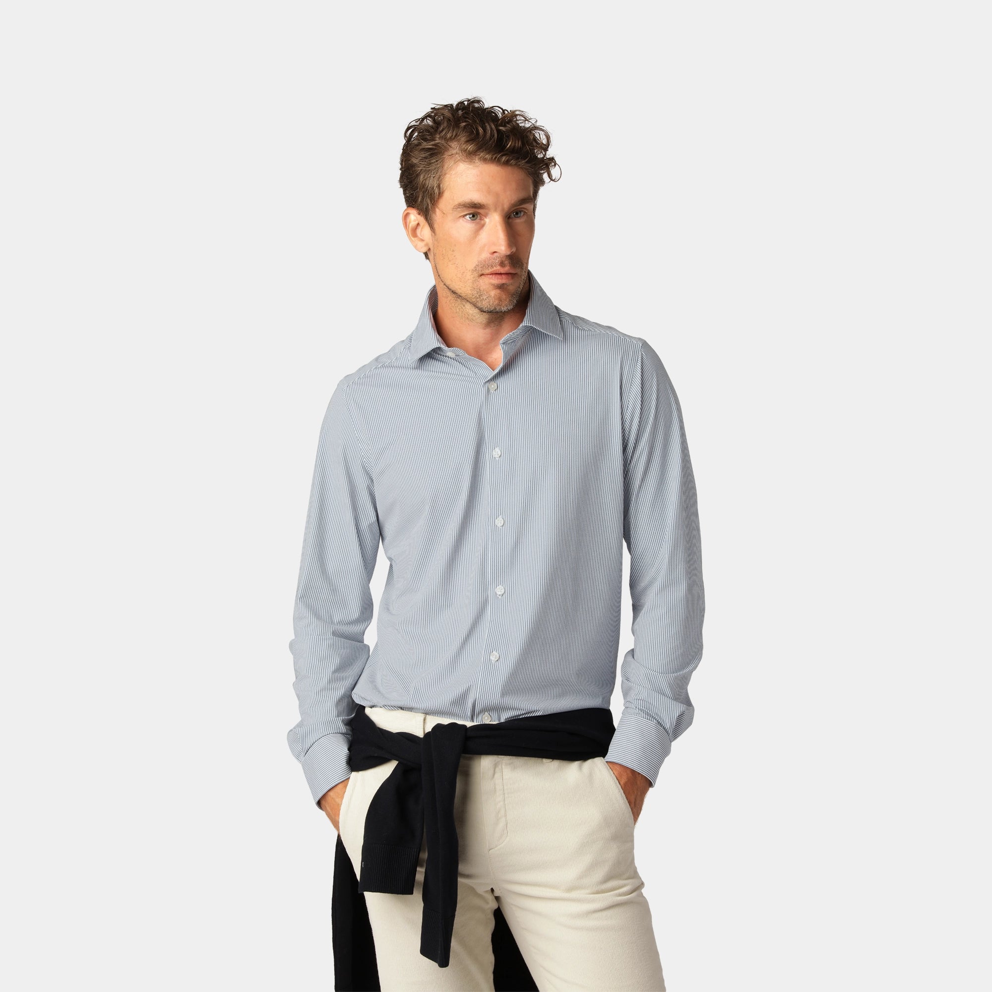 Pinstripe Stretch Skjorta